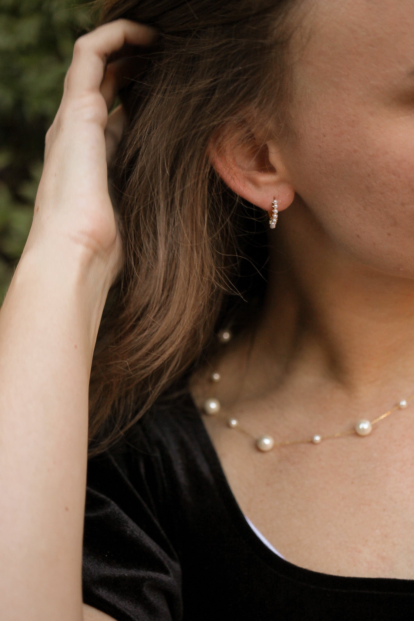 Pearl Mini Huggie Hoop Earrings - Dainty Pearl Studded Huggie Hoops for Women - Perfect for Everyday Wear, Date Night & Special Occasions