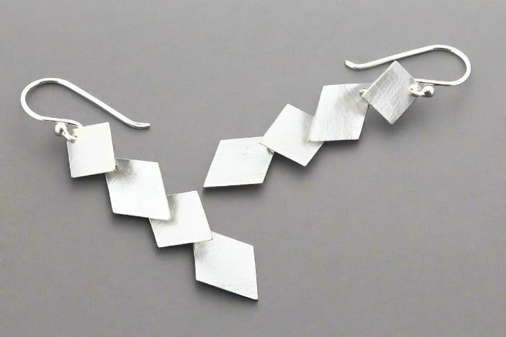 Diamond Drop Earrings for Women - 925 Sterling Silver Dangle Earrings - Perfect for Weddings, Parties & Special Occasions