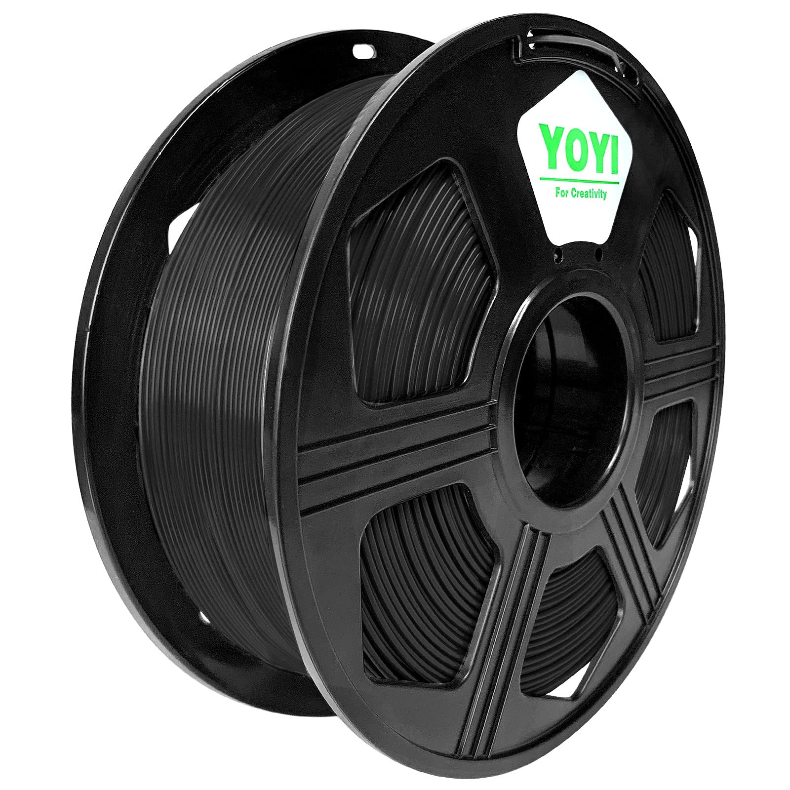 Premium YOYI PLA 3D Printer Filament 1.75mm - 1kg Spool (2.2lbs) - High-Quality Black PLA Filament for Smooth 3D Printing - Ideal for Home, School & Professional 3D Printing Projects