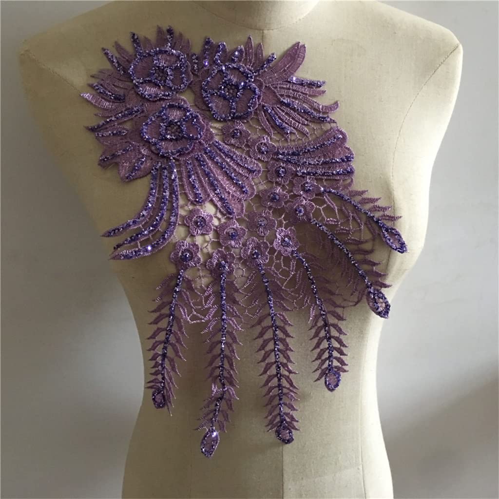 Sparkly Rhinestone Fake Collar Detachable Shirt Collar Accessory - DIY Fashion Decoration for Women (Purple, One Size) | Perfect for Parties, Weddings & Cosplay Costumes