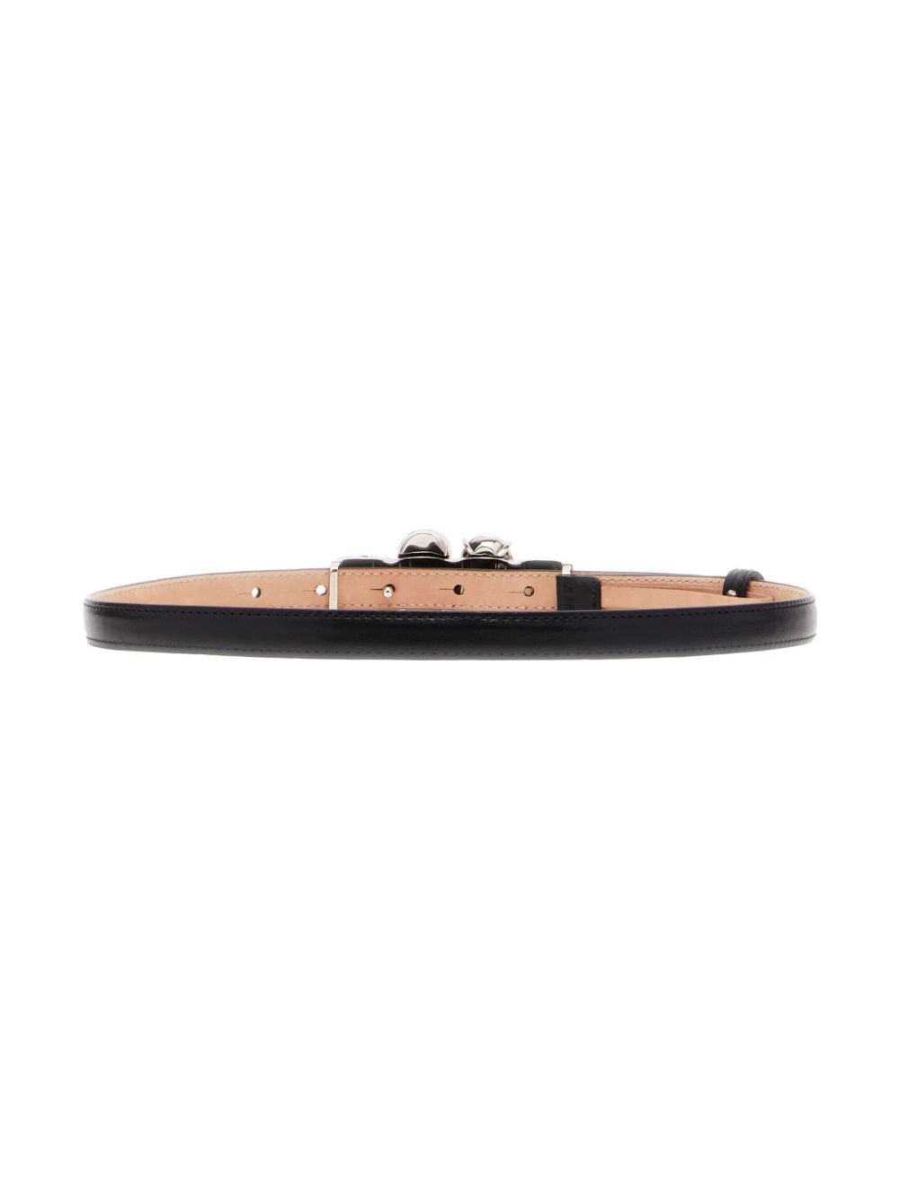 Alexander McQueen Black Leather Belt for Men & Women | Luxury Designer Fashion Accessory | Perfect for Casual, Office & Formal Outfits