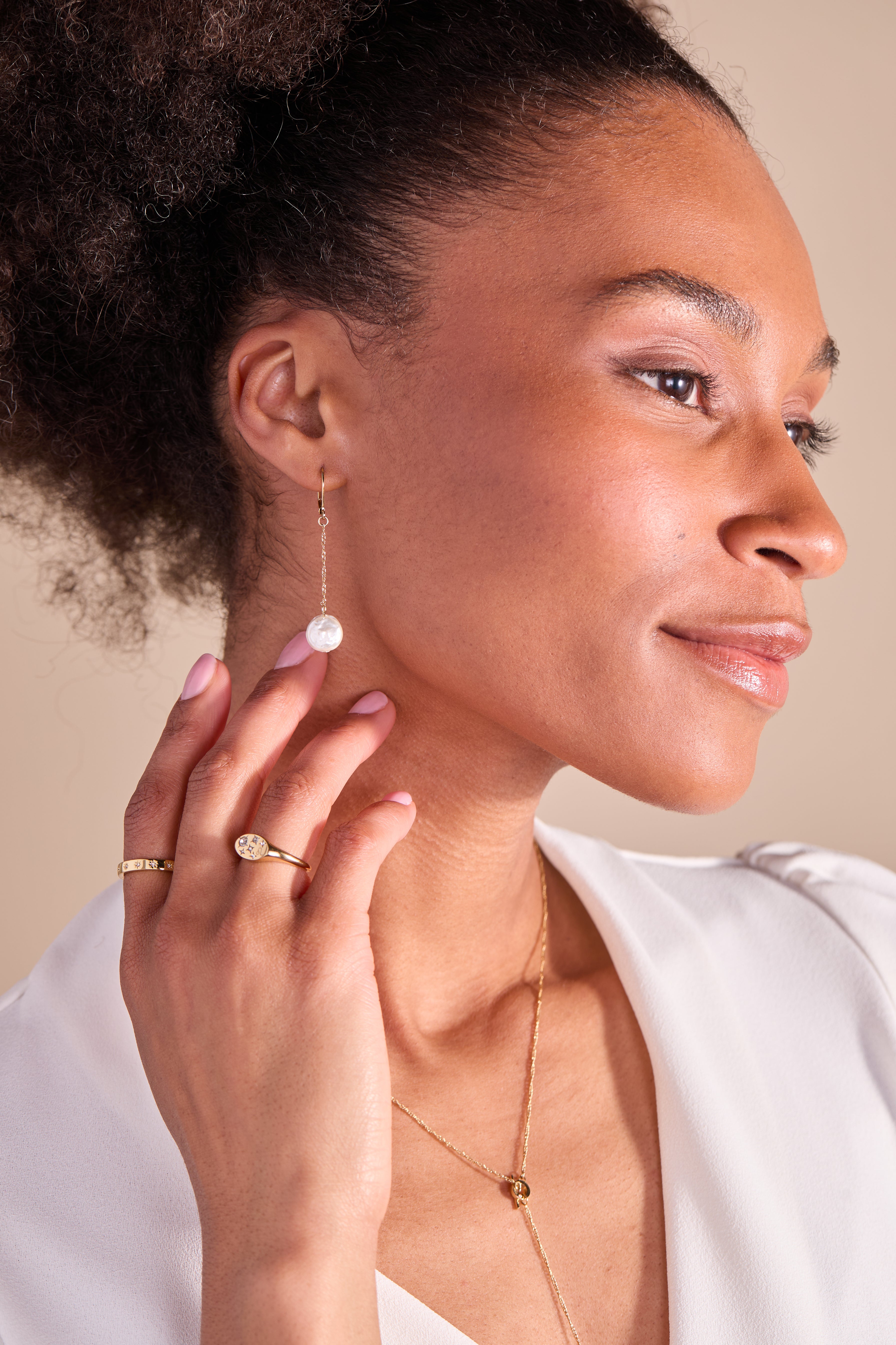 Elegant Coin Pearl Lever Back Earrings for Women – Perfect for Weddings, Parties & Everyday Wear