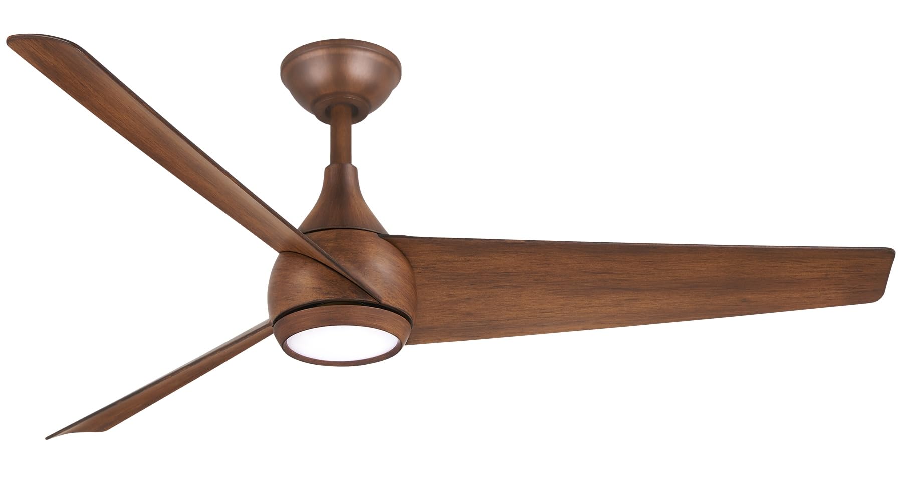 MINKA-AIRE F678L-DK Twist 52 Inch Ceiling Fan with LED Light Kit and Remote Control, Distressed Koa Finish - Perfect for Living Room, Bedroom, and Outdoor Patio Cooling