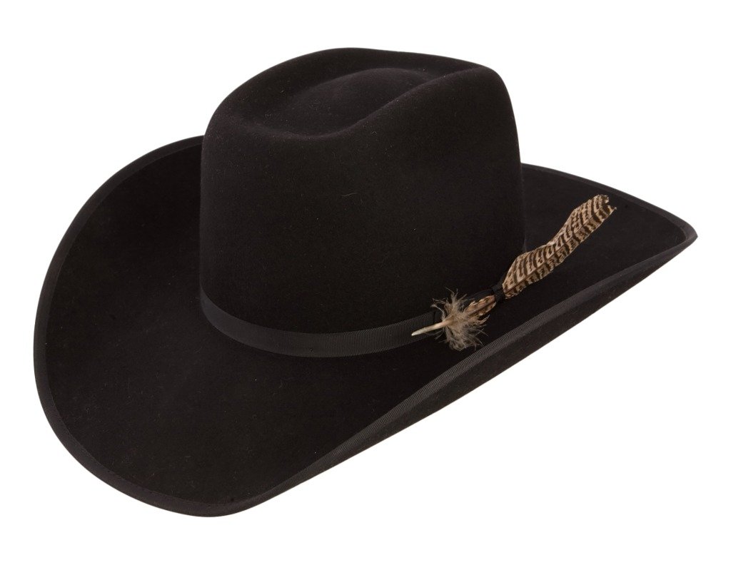 RESISTOL Men's 4X Tuff Hedeman Holt B Black Felt Cowboy Hat - Premium Western Style for Rodeo, Ranch Work & Country Fashion