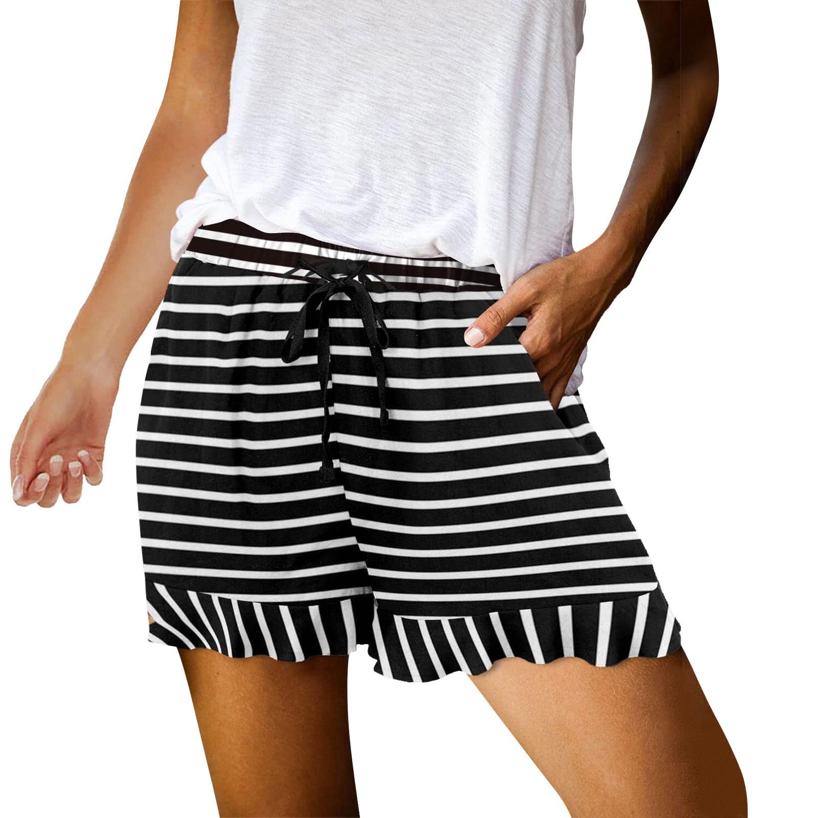 Gibobby Women's High Waist Yoga Shorts with Side Pockets - Workout Running Biker Gym Athletic Shorts for Women - Perfect for Yoga, Running, Gym & Casual Wear