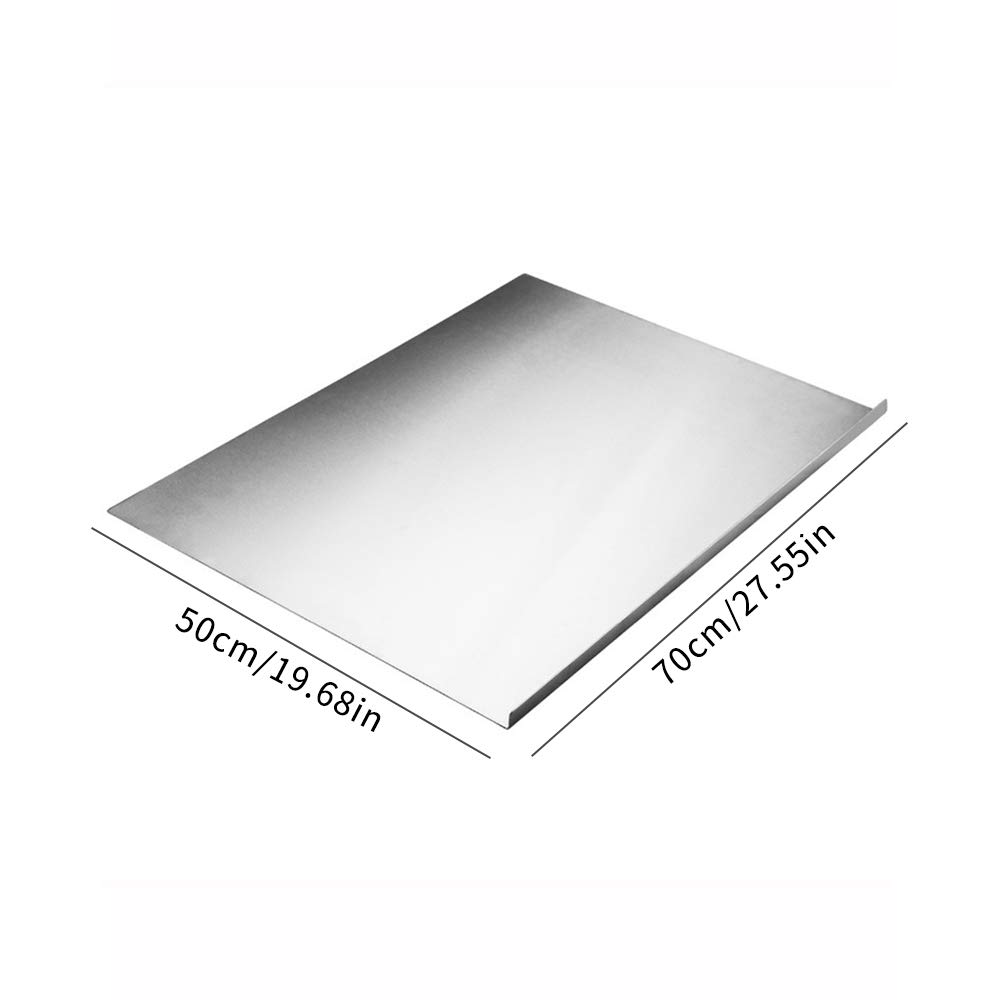 LandHope Large 304 Stainless Steel Cutting Board - Non-Slip Metal Baking Mat for Fruits, Vegetables, Meat, Bread, Pizza Dough - Heavy Duty Kitchen Chopping Board for Baking, Kneading & Food Prep