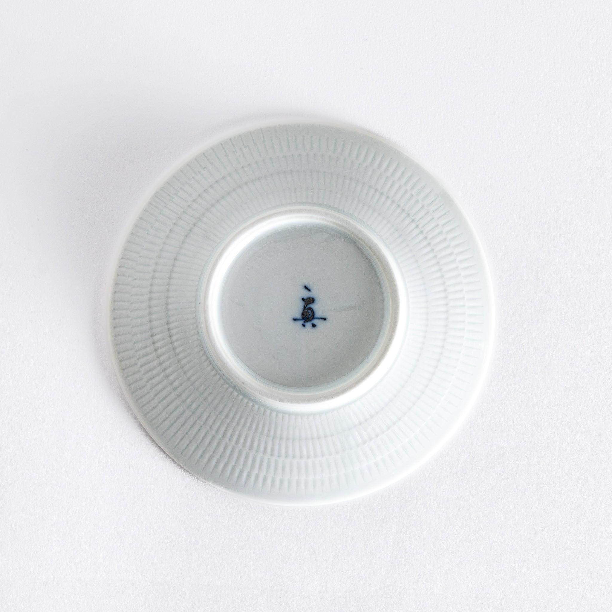 Ethereal Stripe Dessert Plate Set - Elegant Porcelain Cake Plates for Parties, Weddings & Tea Time - 8 Inch Fine China Serving Dishes for Desserts, Appetizers & Special Occasions
