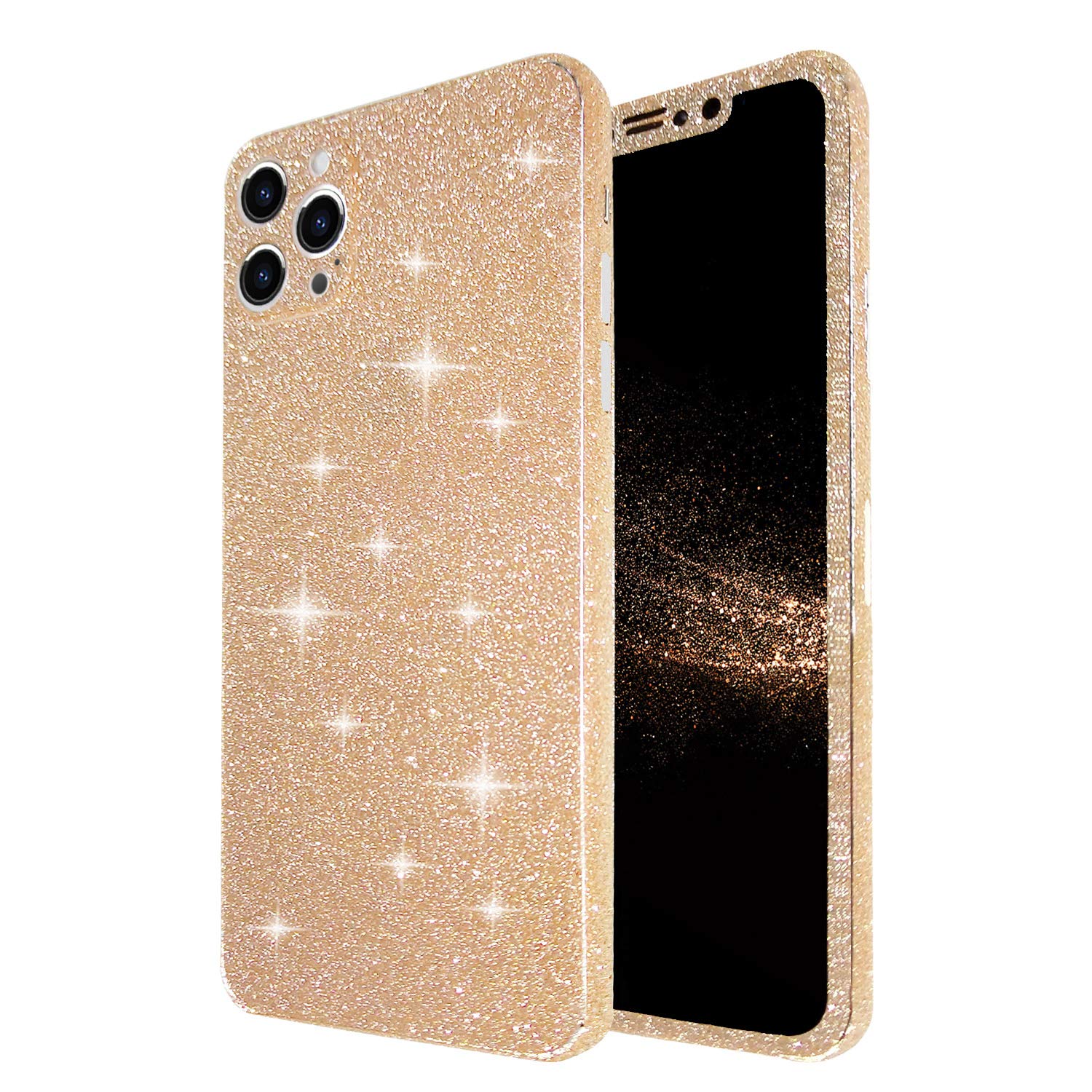 **Omio Glitter Skin Sticker for iPhone 12 Pro - Ultra Thin Sparkle Bling Diamond Full Body Wrap, Precise Fit, Dustproof, Anti-Fingerprint & Scratch-Resistant | Perfect for Daily Use, Parties & Gifting**