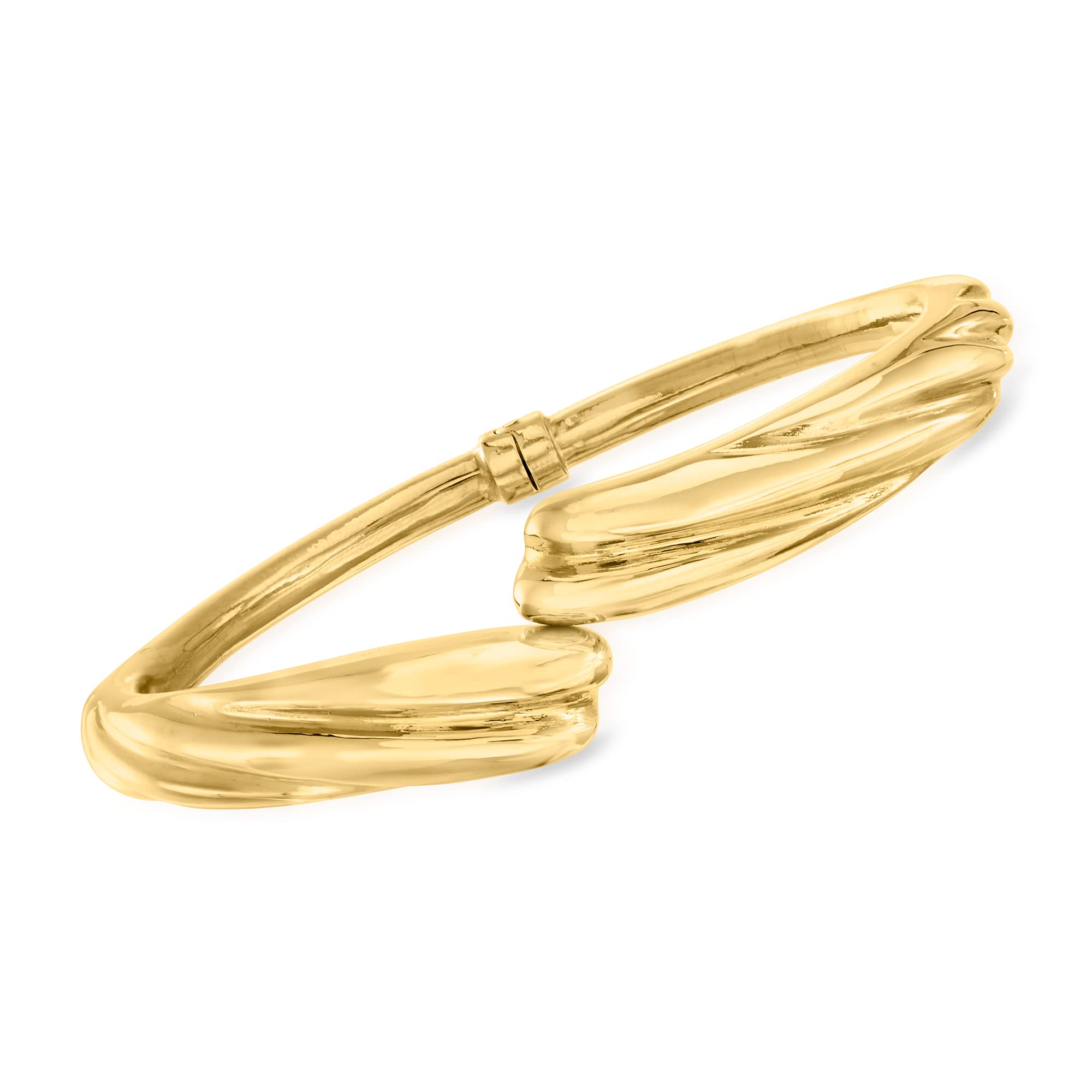 Ross-Simons Italian 18kt Gold Over Sterling Silver Twisted Bangle Bracelet for Women - Elegant Jewelry Gift for Anniversary, Birthday & Special Occasions