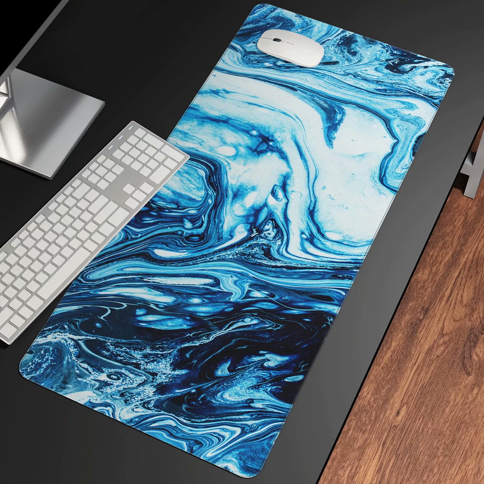 SEANATIVE Large Gaming Mouse Pad with Ethnic Tribal Geometric Design - Non-Slip Computer Desk Mat for PC, Laptop, Office & Gaming Setup - Perfect for Work, Gaming, and Home Office Accessories