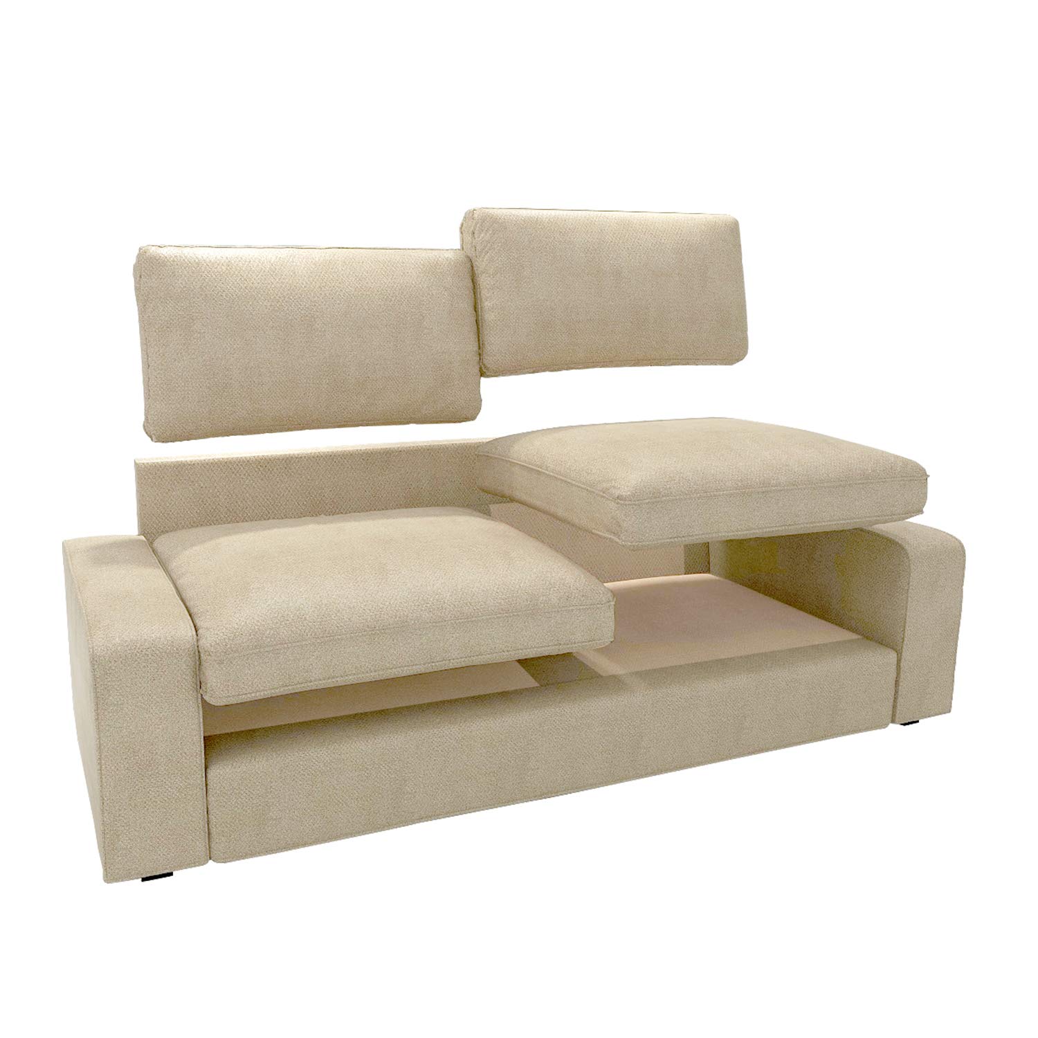 Stretchable Sofa Slipcover for IKEA Kivik 3-Seat Couch (228cm) - 2-Cushion Sofa Cover Set with Matching Pillow Covers - Perfect for Living Room, Family Room & Home Theater (Size S-29, Beige)
