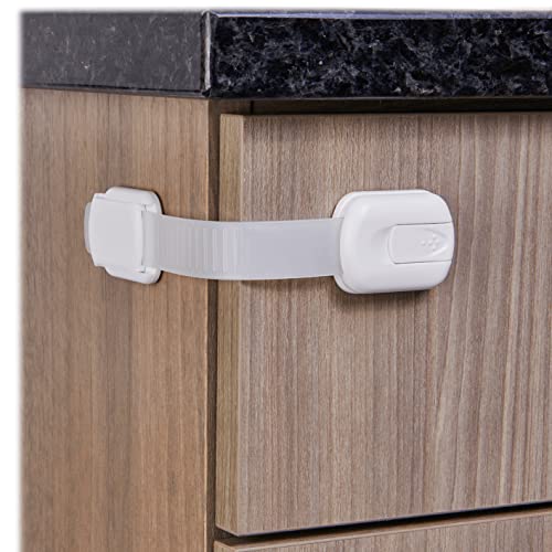 Baby Proof Cabinet Locks - 6 Child Safety Straps for Fridge, Toilet & Doors - Easy Installation for Home Safety