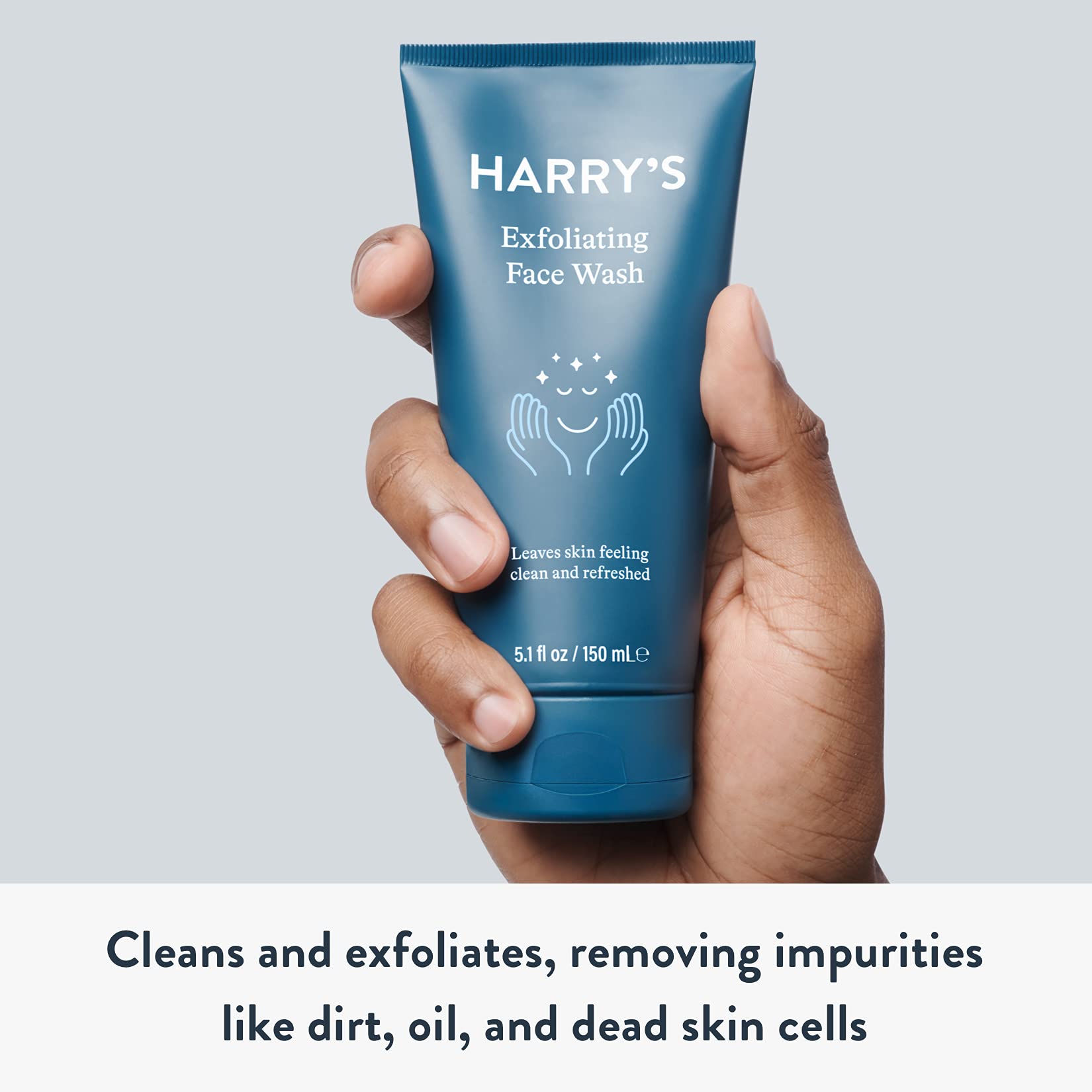 Harry's Exfoliating Face Wash for Men - Gentle Volcanic Rock Scrub Facial Cleanser, Dermatologist Tested, 5.1 Fl Oz (3 Pack) | Deep Cleansing & Exfoliating for Oily & Acne-Prone Skin | Daily Skincare Routine & Post-Shave Care