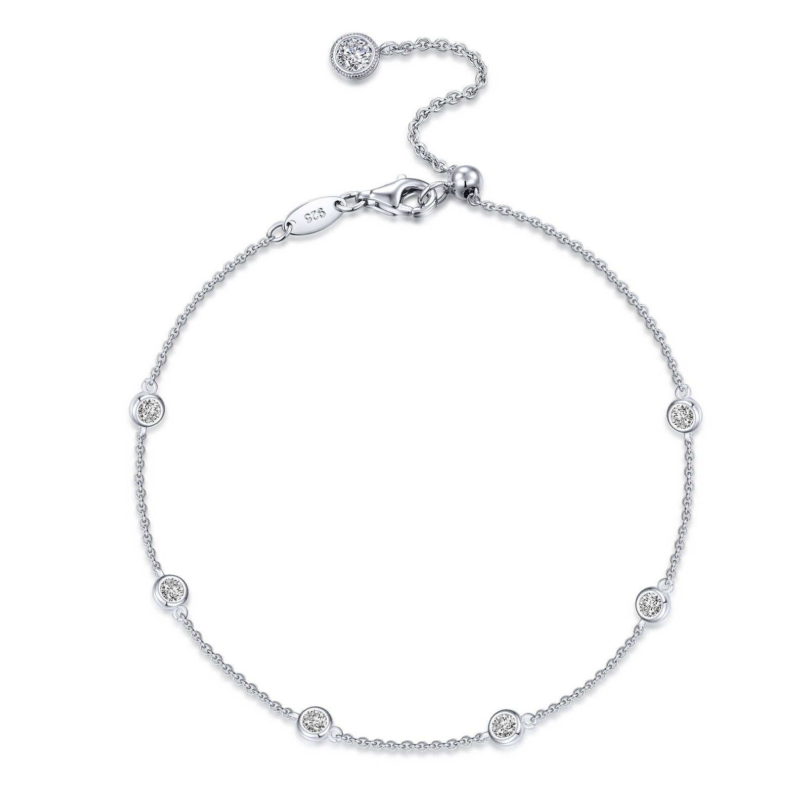 0.53 CTW Diamond Station Bracelet for Women - Elegant Tennis Bracelet for Everyday Wear & Special Occasions