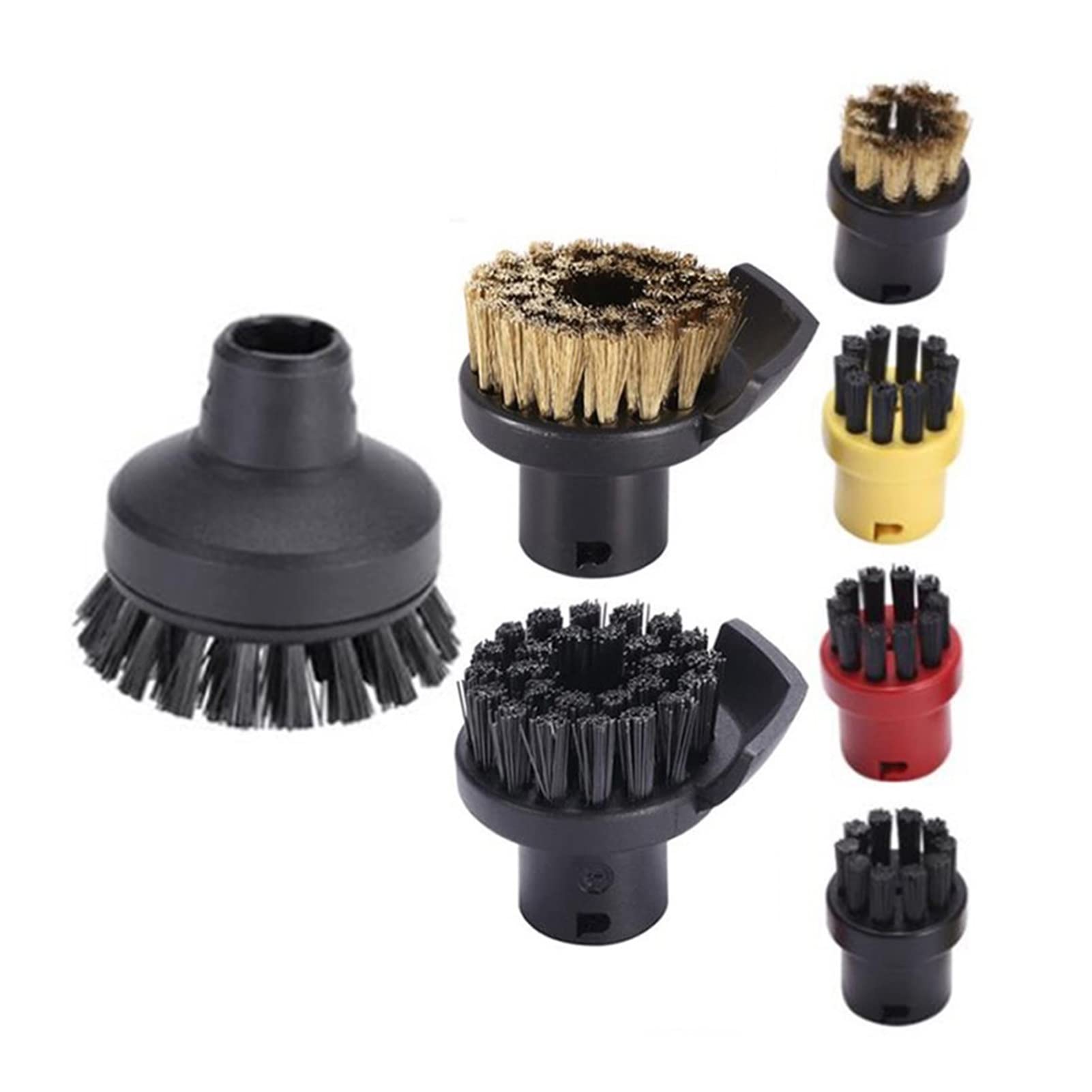 Karcher Steam Cleaner Round Brush & Point Jet Nozzle - Compatible with SC Series Vacuum Cleaners | Replacement Vacuum Parts for Home Cleaning | Perfect for Hard Floors, Carpets & Robot Vacuums