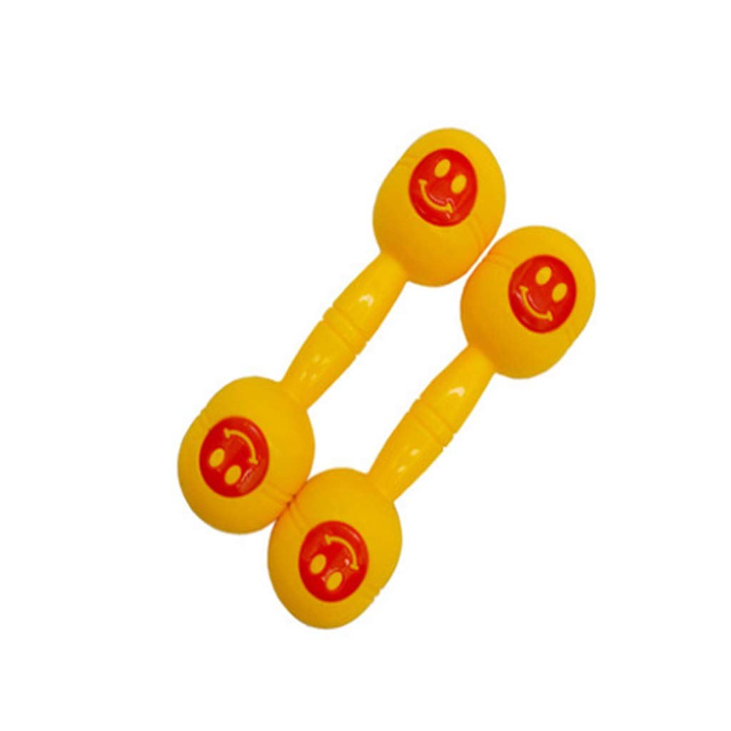 Kids Plastic Dumbbells Set - 1 Pair Yellow Exercise Weights for Children, Home & Kindergarten Fitness Equipment - Perfect for Morning Workouts, Indoor Play & Early Childhood Physical Development