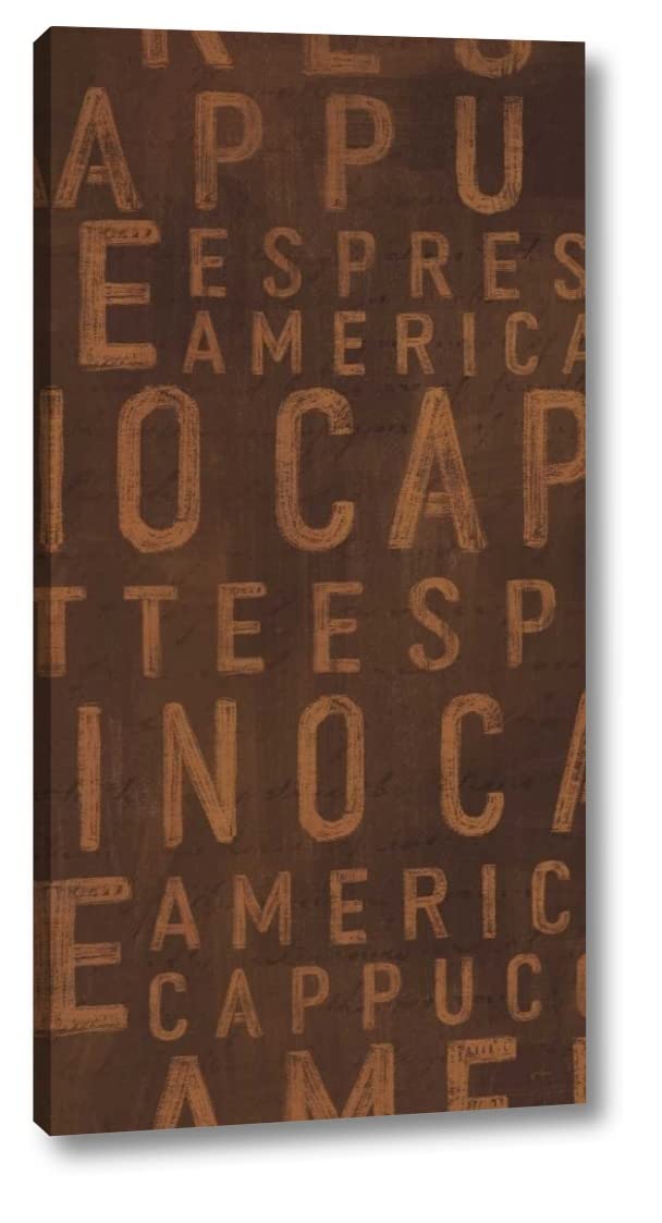 Janelle Penner Coffee and Co Step 04A Canvas Art Print - 15x30 Inch Gallery Wrapped Wall Decor - Ready to Hang for Living Room, Bedroom or Office