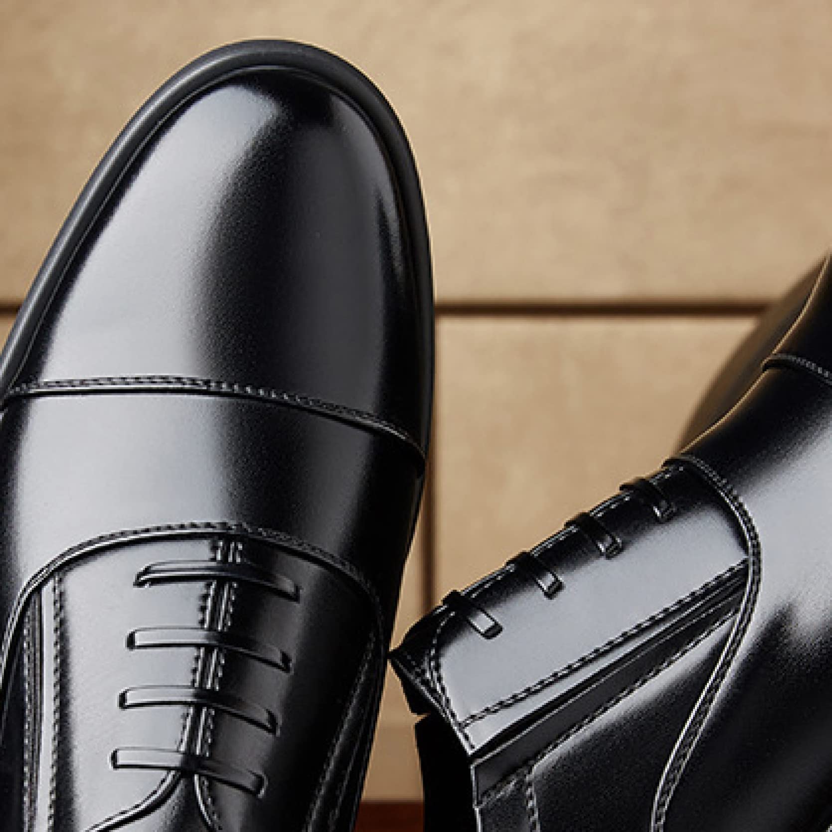 Men's Comfortable PU Leather Oxford Shoes - Business Formal & Casual Lace Up Dress Shoes for Office Work | Perfect for Business Meetings, Weddings & Daily Wear