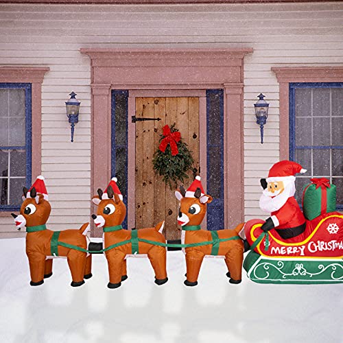 8.2FT Santa and Reindeer