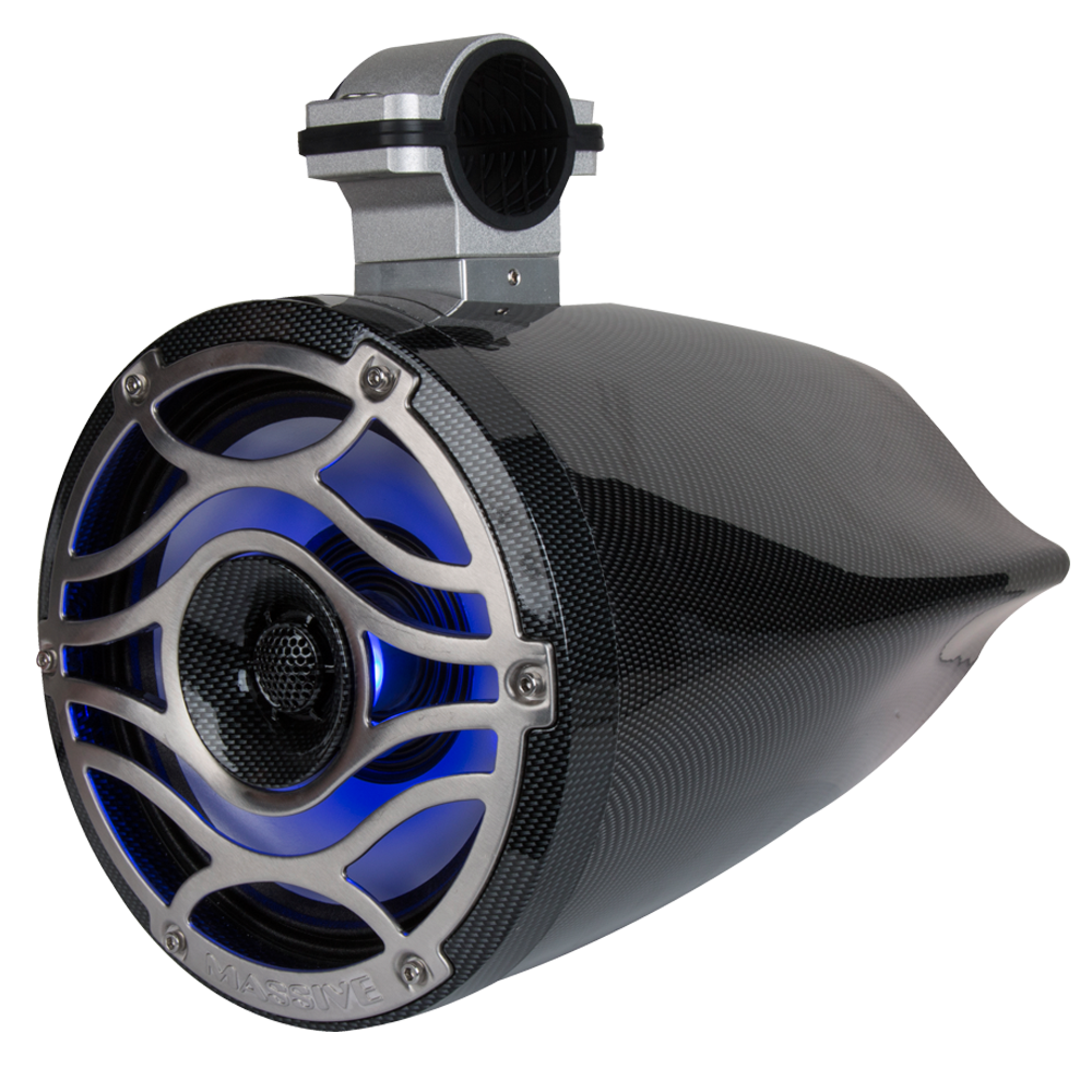 T8C 8-Inch 300W Marine Tower Coaxial LED Speakers - Waterproof Boat Audio for Outdoor Boating, Fishing & Party Entertainment