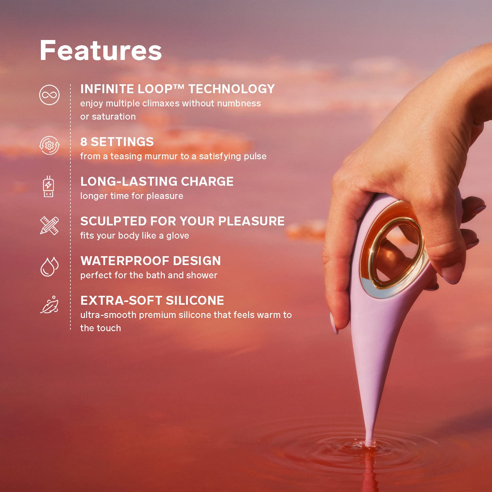 LELO DOT Clitoral Stimulator with Elliptical Motion & 8 Vibration Modes - Rechargeable Waterproof G-Spot Vibrator for Women - Perfect for Solo Play, Couples Intimacy & Underwater Pleasure