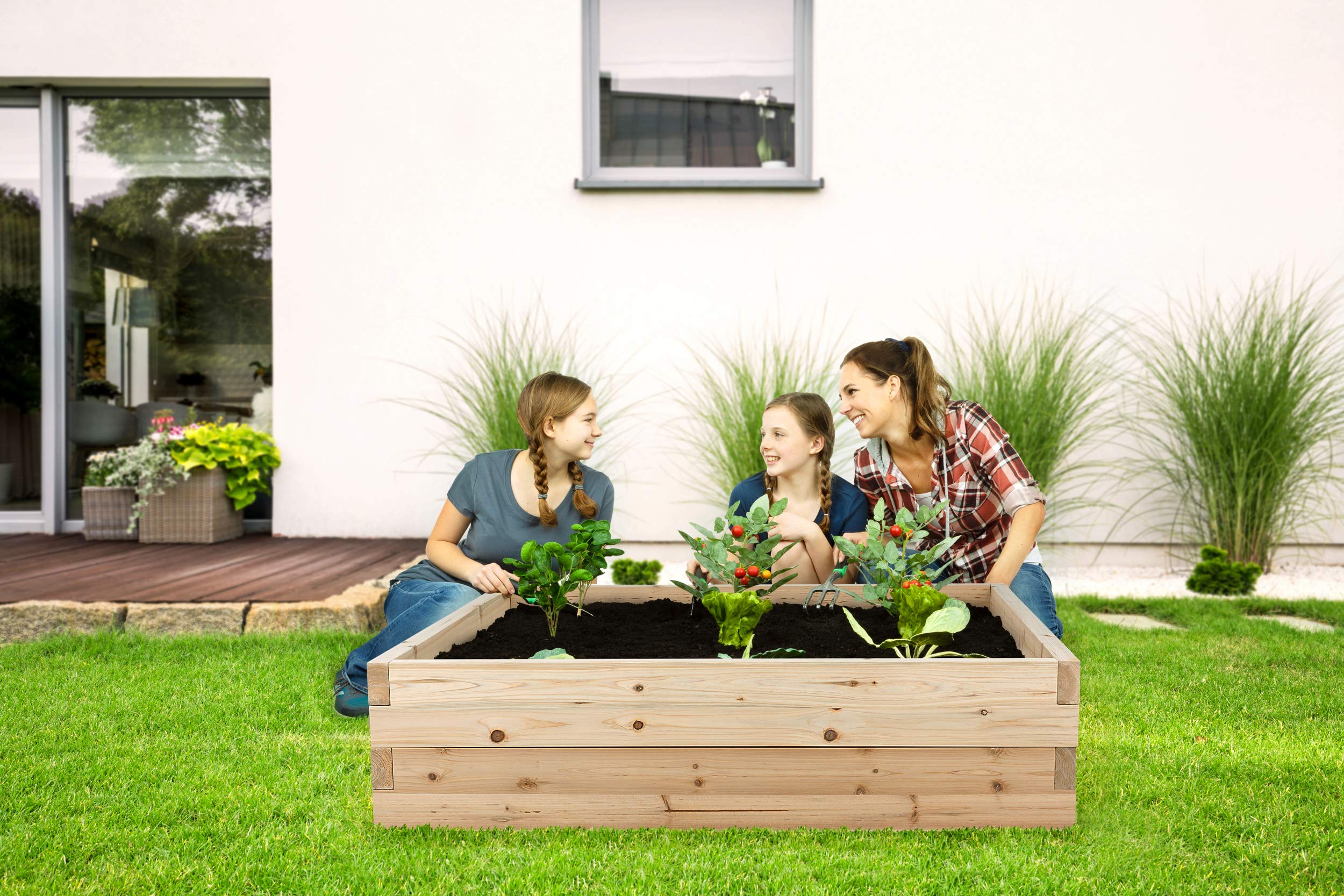 **Premium Cedar Raised Garden Bed Kit - 48