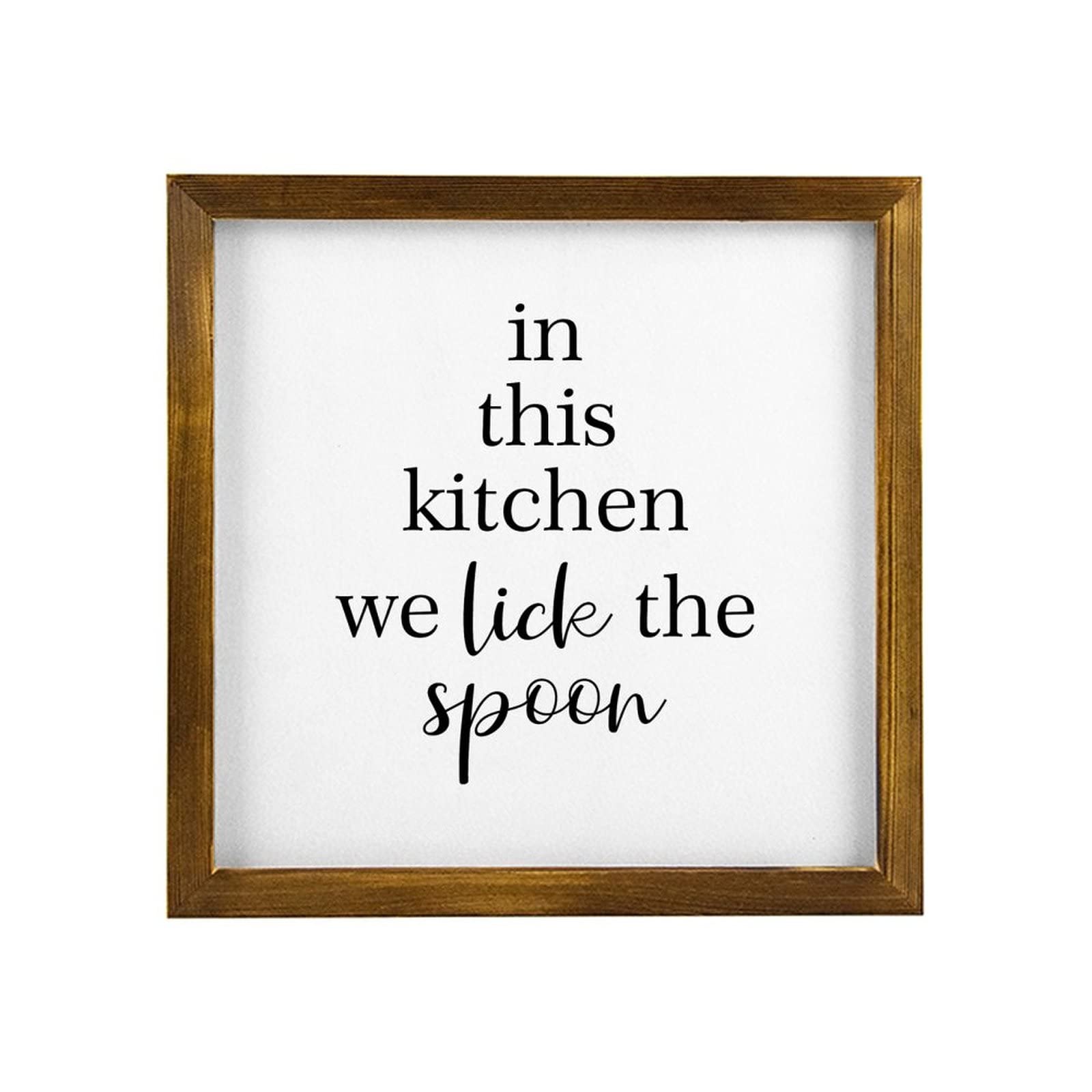 Farmhouse Wood Framed Bible Verse Sign - Kitchen & Bedroom Decor 12x12Inch