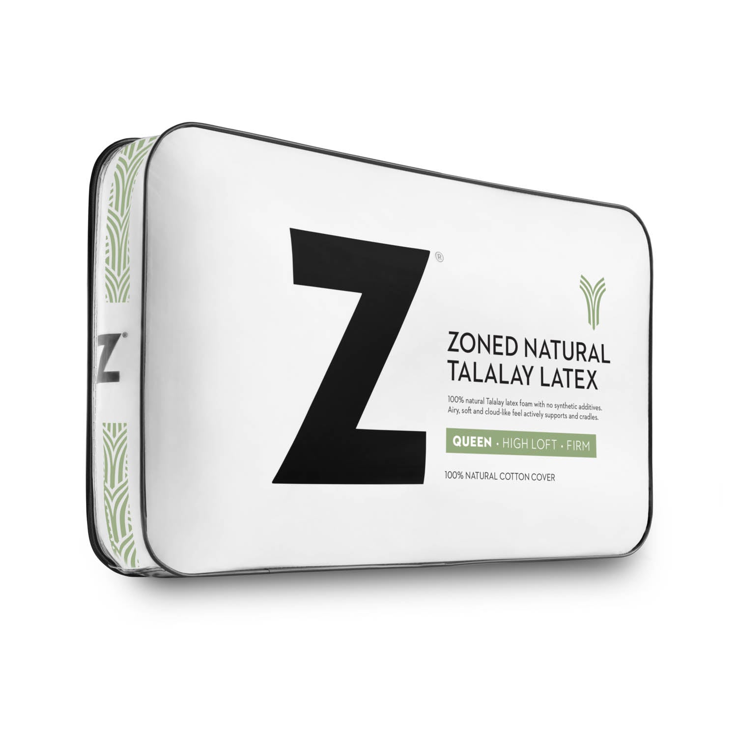 Malouf Zoned Natural Talalay™ Latex Pillow for Side & Back Sleepers - Hypoallergenic & Pressure Relief Bed Pillow for Neck Support - Perfect for Home, Travel & Guest Rooms