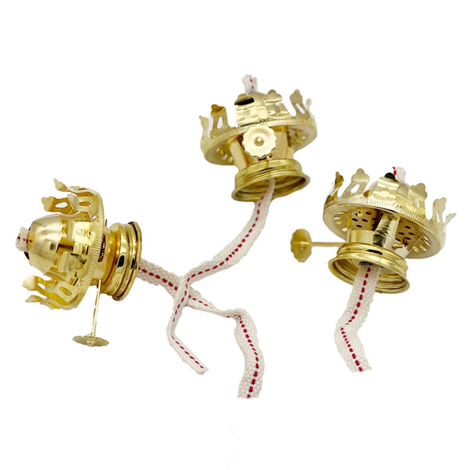 Yiju Oil Lamp Burner Replacement - Durable Brass Oil Lamp Parts & Chimney Holder - Compatible with Most Oil Lamps - Perfect for Home Decor, Emergency Lighting & Outdoor Camping