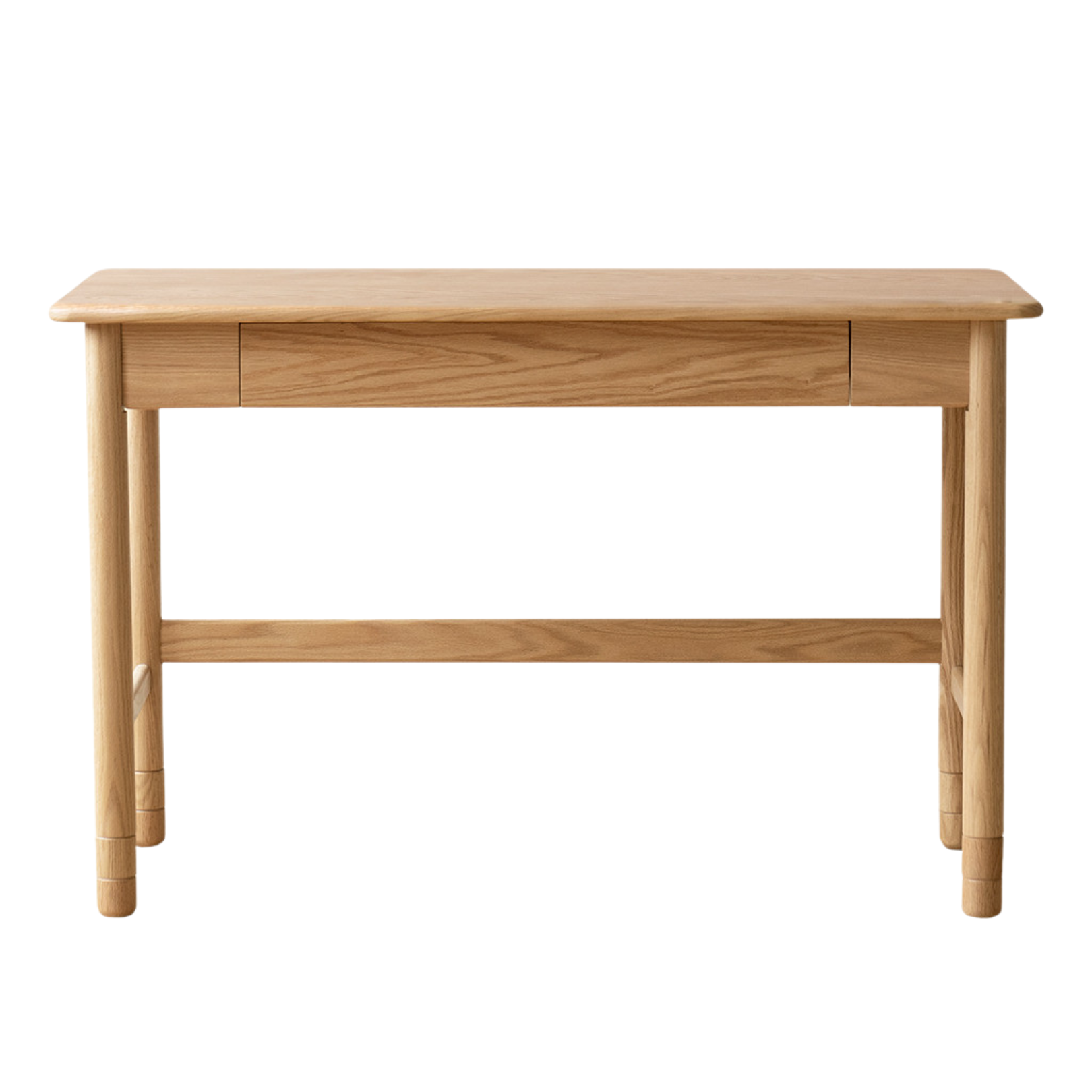 Solid Oak Wood Adjustable Height Study Desk - Narrow L-Shaped Home Office Desk for Small Spaces | Perfect for Remote Work, Online Classes & Crafting