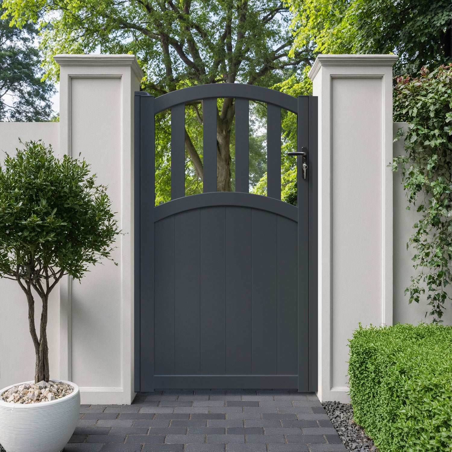Bramble Aluminum High Middle Pedestrian Gate - Durable & Stylish Walkway Entry for Homes, Gardens, and Commercial Properties