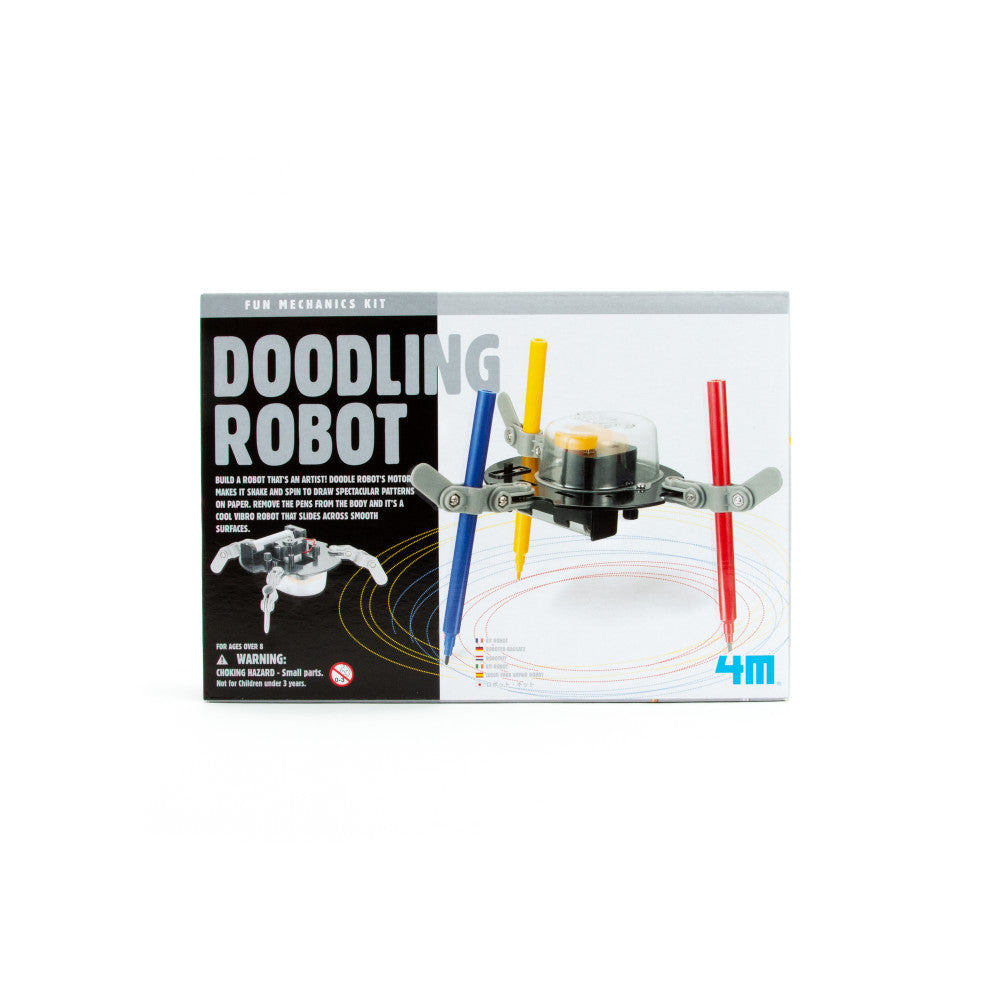 4M Doodling Robot Kit - STEM Educational Science Toy for Kids, Creative Art Drawing Robot with Multicolor Markers - Perfect for Classroom Projects & Home Learning Activities