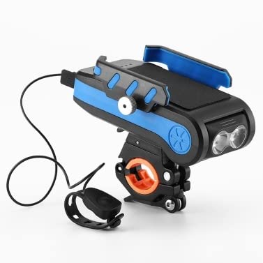 **MengK 4-in-1 Bike Light with Phone Holder, Horn, Power Bank & Speaker – Waterproof Cycling Headlight for Mountain Bikes, Night Riding Safety Gear**    *(Perfect for Commuting, Night Cycling, Mountain Biking & Outdoor Adventures)*