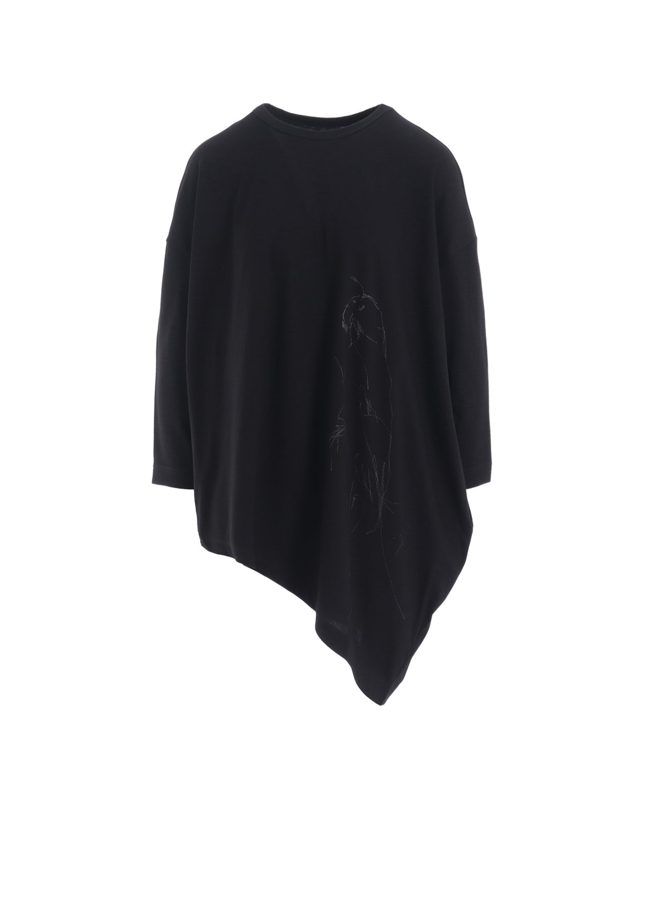 Stylish Cotton Jersey Animal Print Asymmetry Drape T-Shirt for Women - Trendy Casual Wear for Parties, Outings & Everyday Fashion