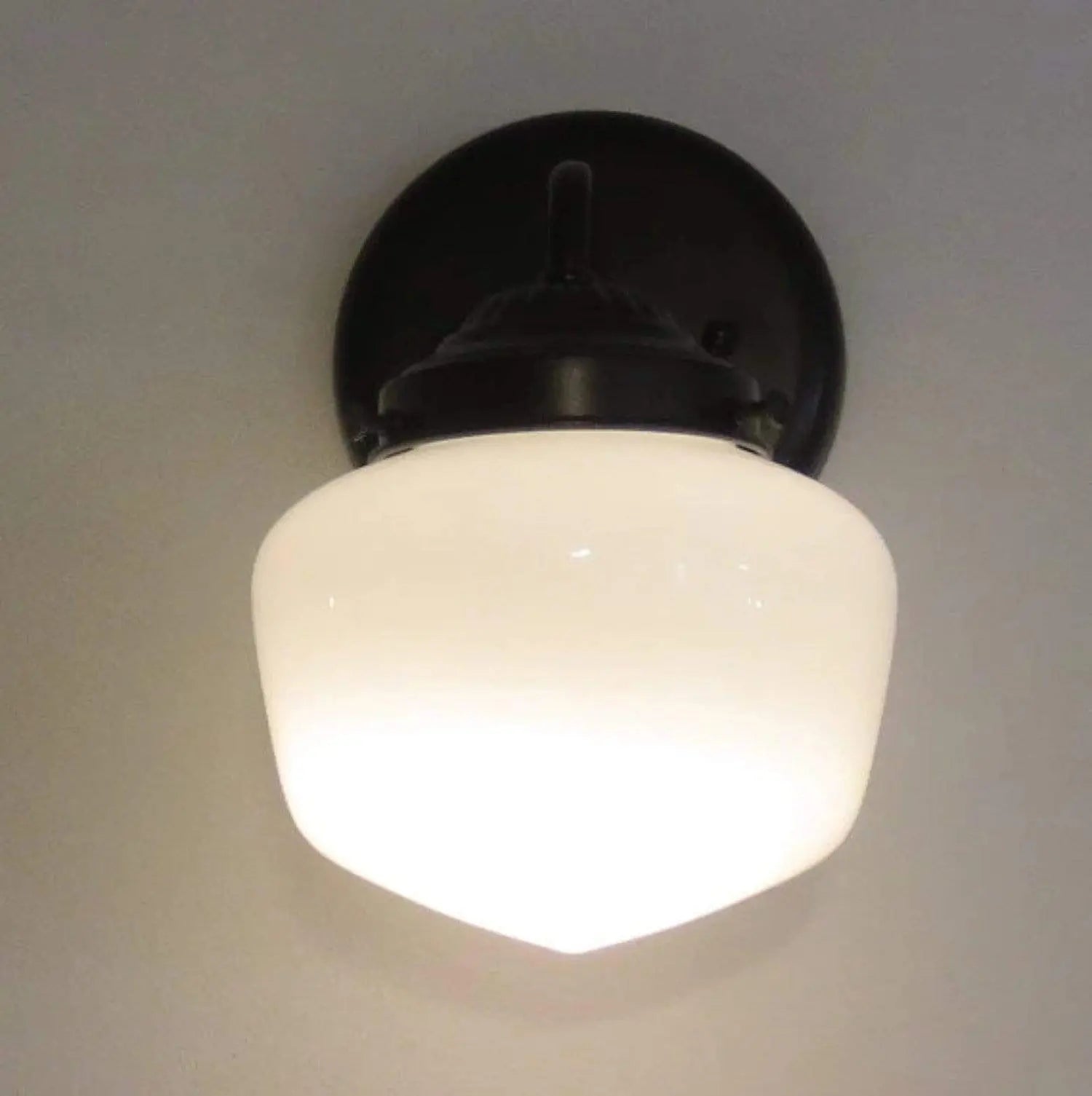 Vintage Schoolhouse Sconce Wall Light - Classic Industrial Style Wall Mounted Fixture for Bedroom, Living Room, or Hallway Lighting