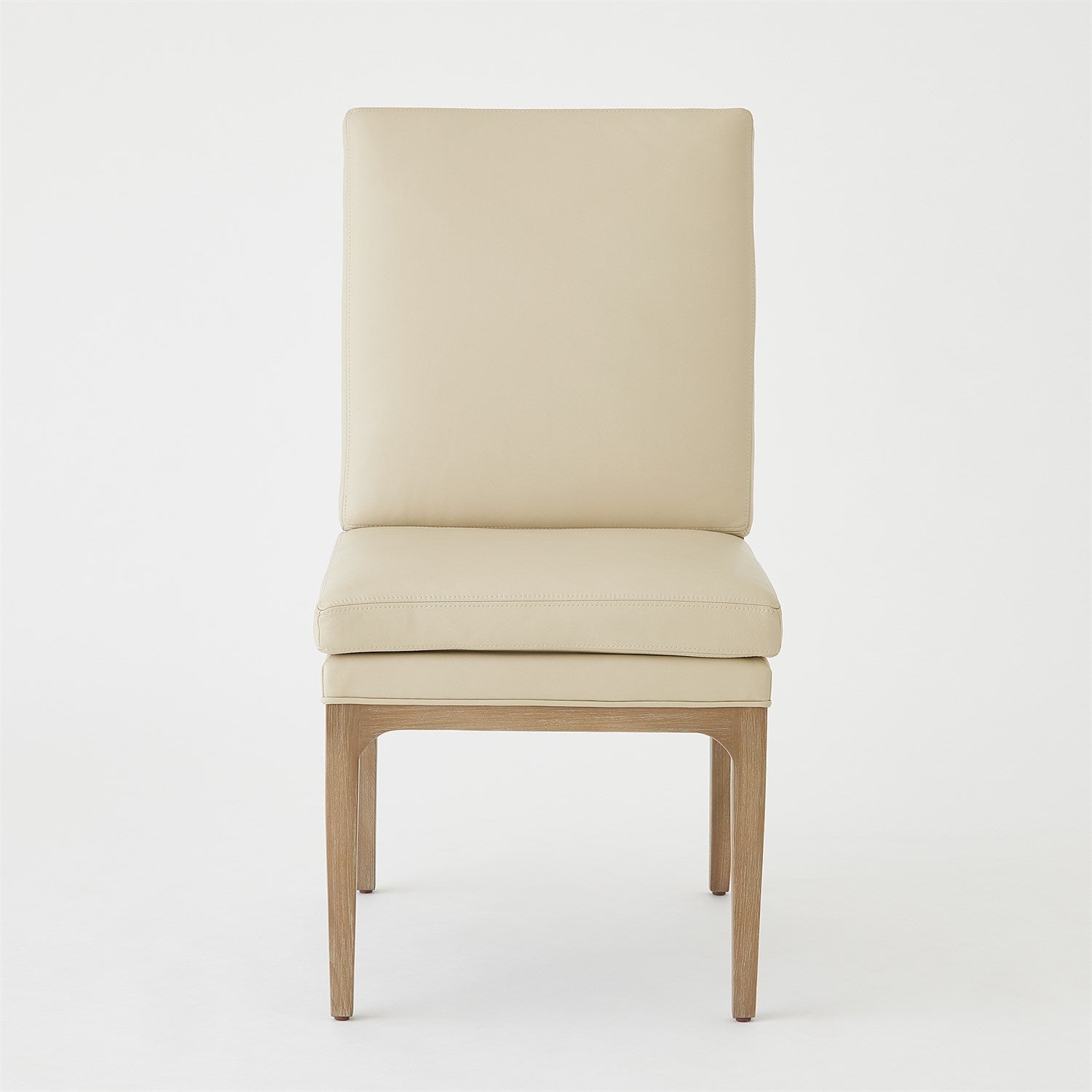 Abbott Modern Dining Chair - Taupe Genuine Leather Upholstery - Comfortable & Stylish for Kitchen, Dining Room, or Home Office