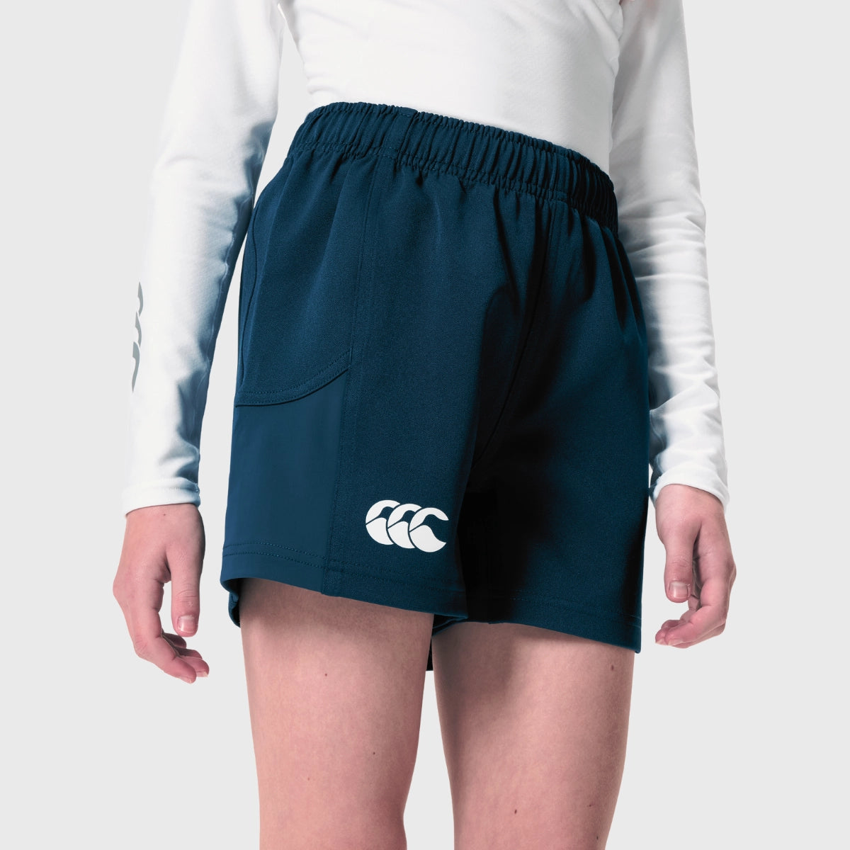 Canterbury Kid's Advantage Rugby Shorts 2.0 - Navy Blue Youth Rugby Shorts for Boys & Girls - Perfect for Rugby Practice, Games & Sports Training