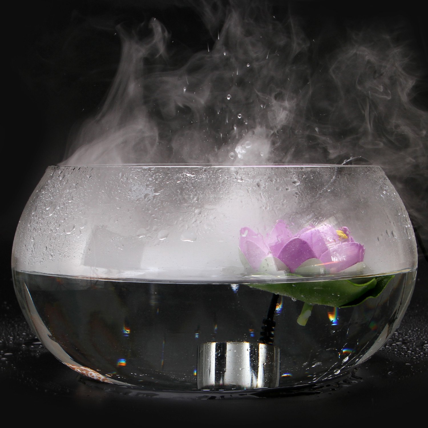 AGPTEK® 400mL/H Aluminum Mini Mist Maker Fogger - Portable Water Fountain Pond Fog Machine with Atomizer for Home, Office, and Garden Humidification | Perfect for Indoor Plants, Aquariums, and Decorative Fountains