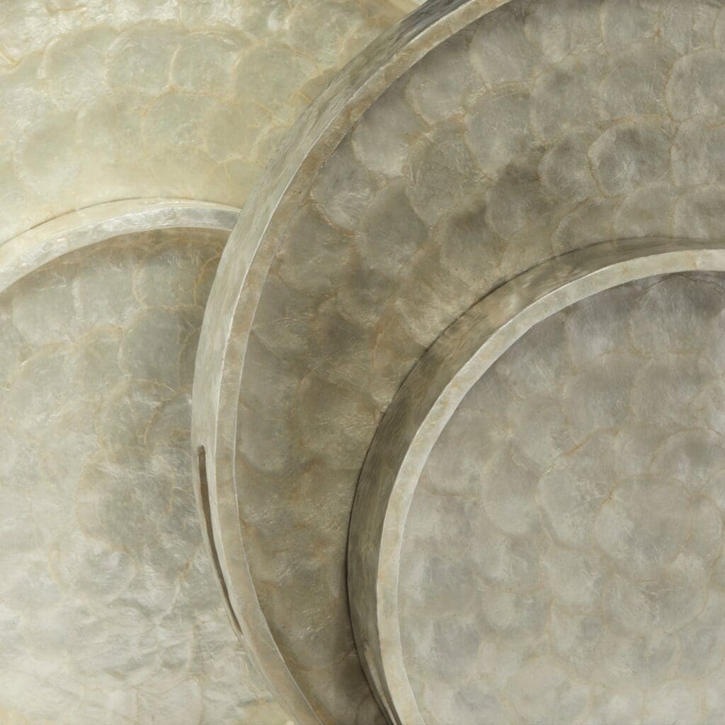 Cyan Design 11690 Triton Round Tray - Small Smoke Decorative Tray for Home Decor, Coffee Table Centerpiece, Bathroom Organizer, or Jewelry Display