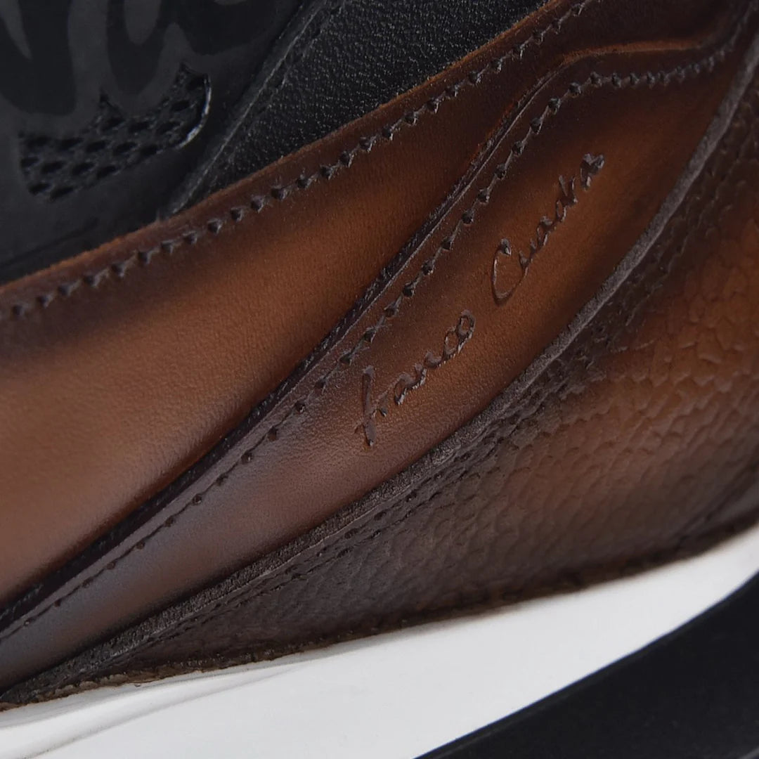 **Men's Cuadra Almond Casual Fashion Cowhide Leather Sneakers - Comfortable & Stylish for Everyday Wear, Work, and Travel**