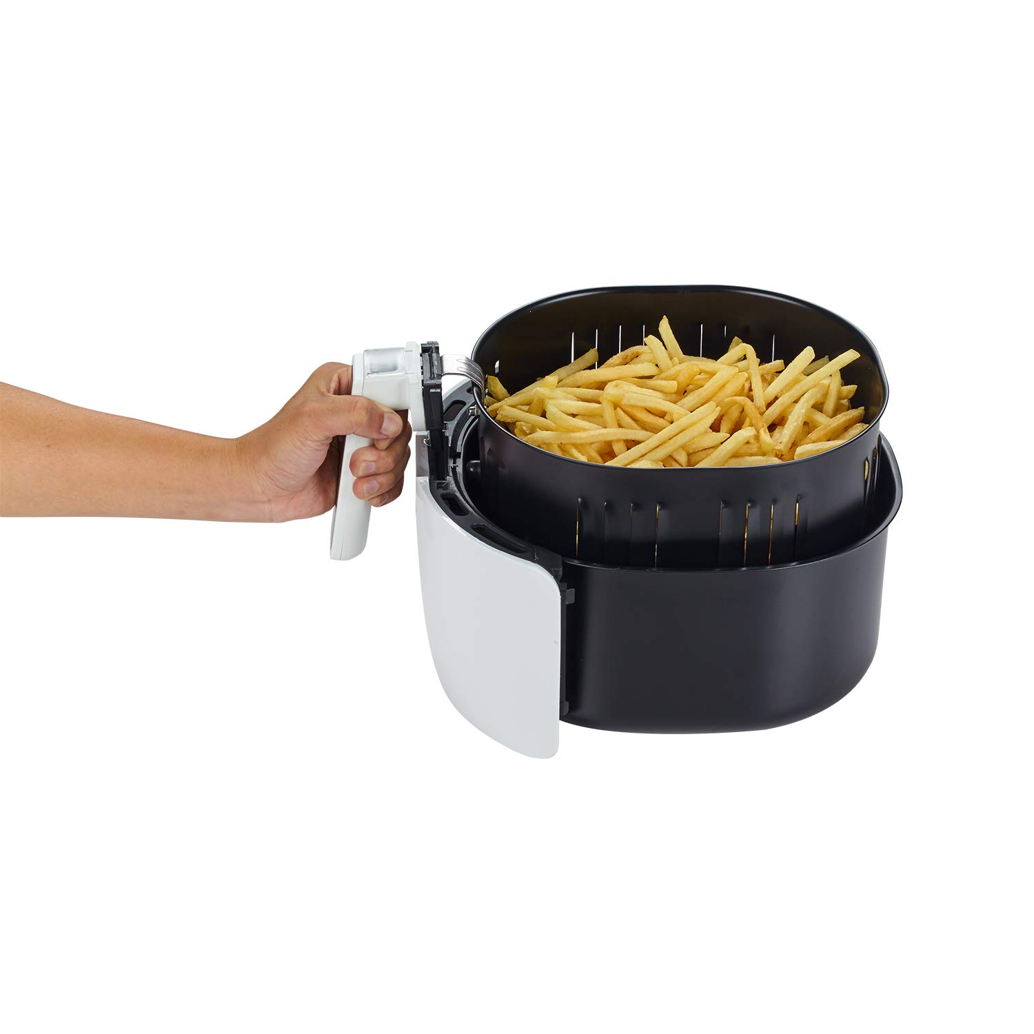GoWISE USA XL 8-in-1 Digital Air Fryer with Recipe Book - 5.8 Quart Capacity, 1700 Watts, White - Perfect for Healthy Cooking, Frying, Baking, Roasting, and Grilling for Families