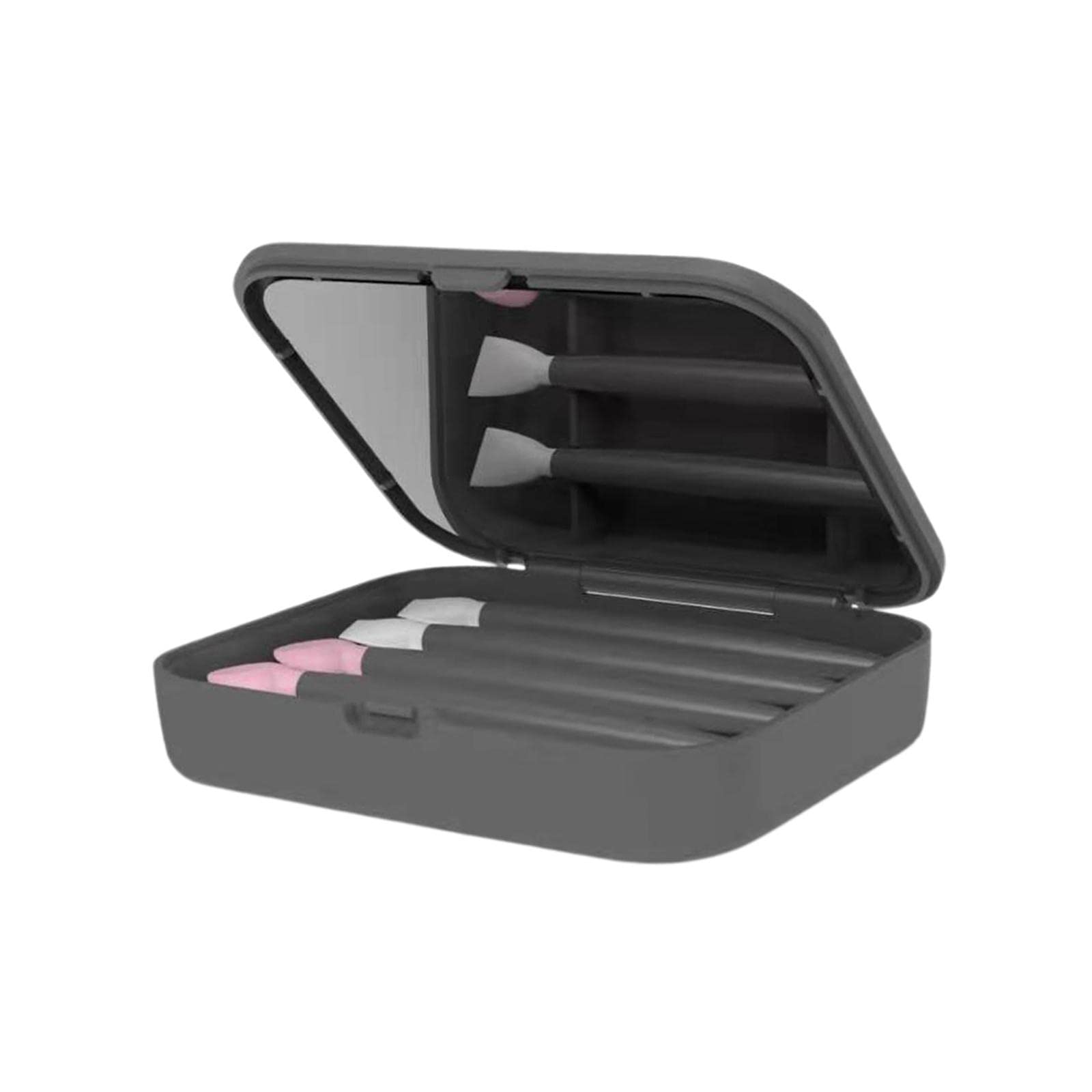 GAH Silicone 2-Piece Eye & Lip Brush Set - Professional Eyebrow Concealer Applicator (Black) - Perfect for Makeup Artists & Beauty Enthusiasts