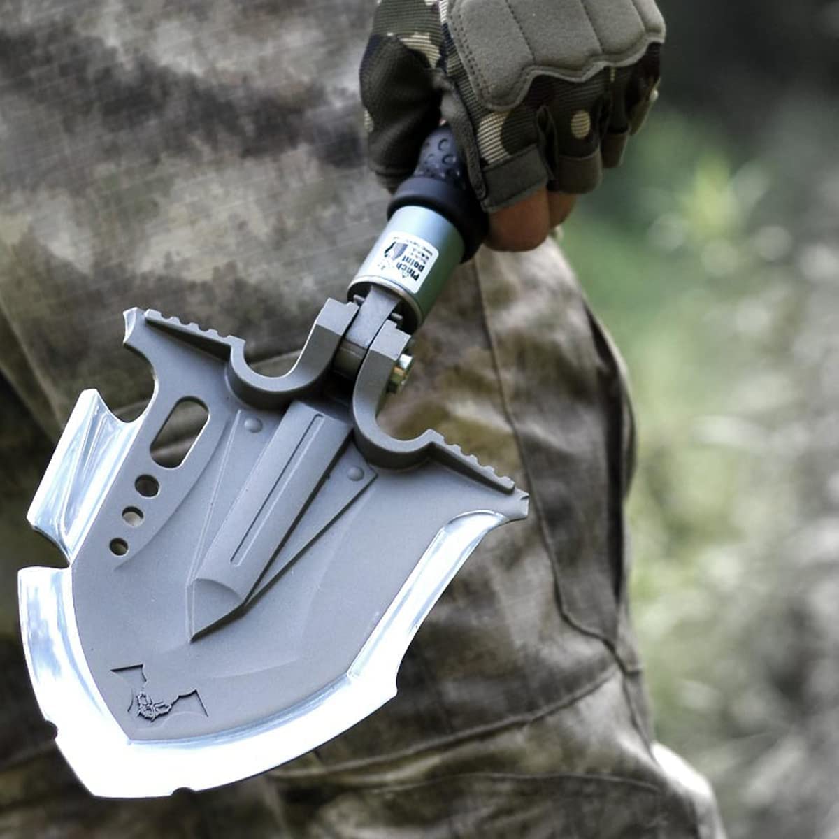 29-in-1 Unbreakable Tactical Shovel - Zune Lotoo Survival Multitool with Axe, Martensitic Steel Camping Shovel | Folding Adjustable 7 Angles for Outdoor Adventures, Military Gear & Emergency Preparedness | Perfect for Camping, Hiking, Hunting & Survival Situations