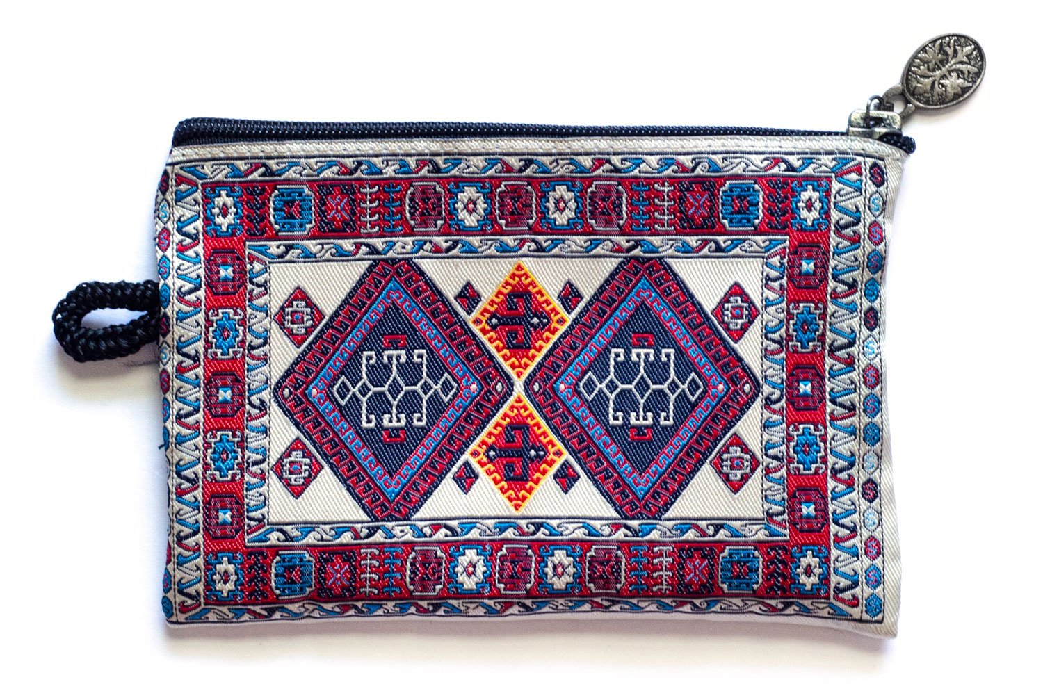Handmade Oriental Woven Carpet Coin Purse - Kafkas Design Collection - Small Zipper Wallet for Women & Men - Perfect for Coins, Cards & Cash - Ideal for Travel, Gifts & Everyday Use