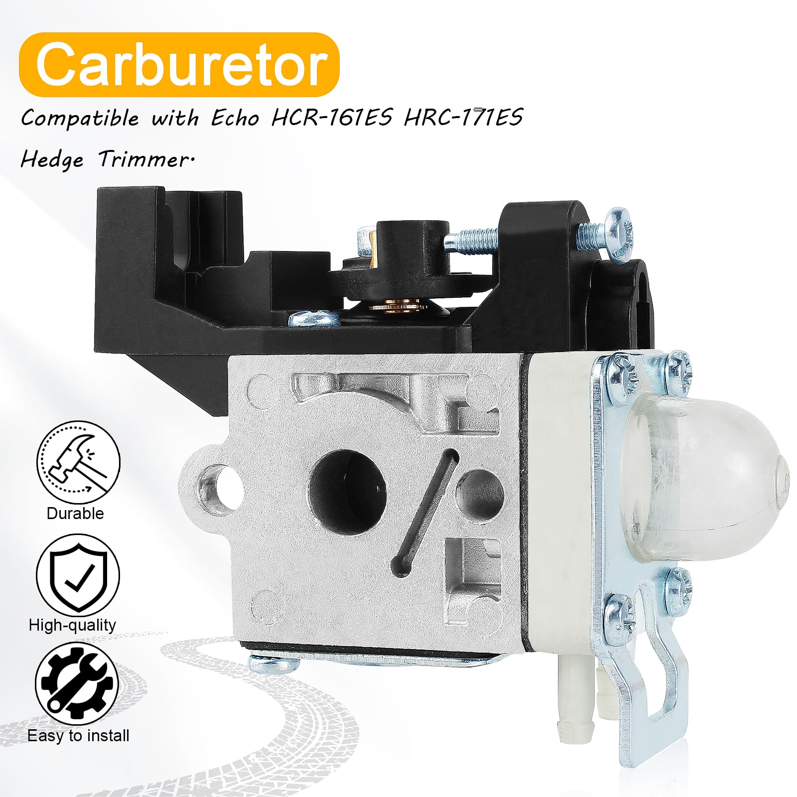 Zama RB-K92 RB-K92A Carburetor with Gasket & Primer Bulb - Compatible with Echo, Shindaiwa HCR-161ES, HRC-171ES, HC152, DH232, DH235, HT232 Hedge Trimmers - Replacement Part A021001671, A021001672, A021001673 - Perfect for Lawn Maintenance & Landscaping Tools