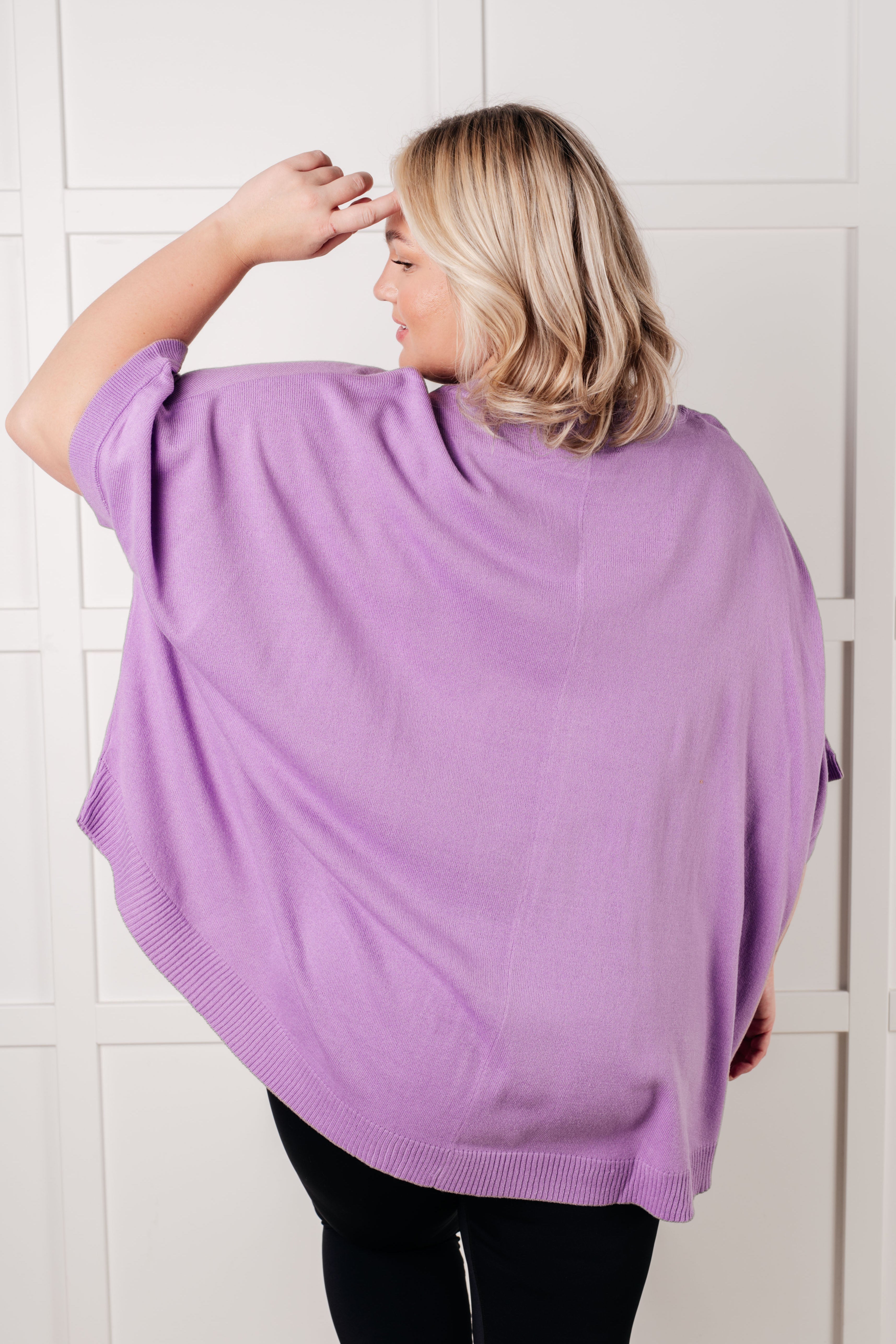 Lilac Whisper Dolman Sleeve Blouse - Women's Flowy Boho Chic Tunic Top for Casual Wear & Date Nights