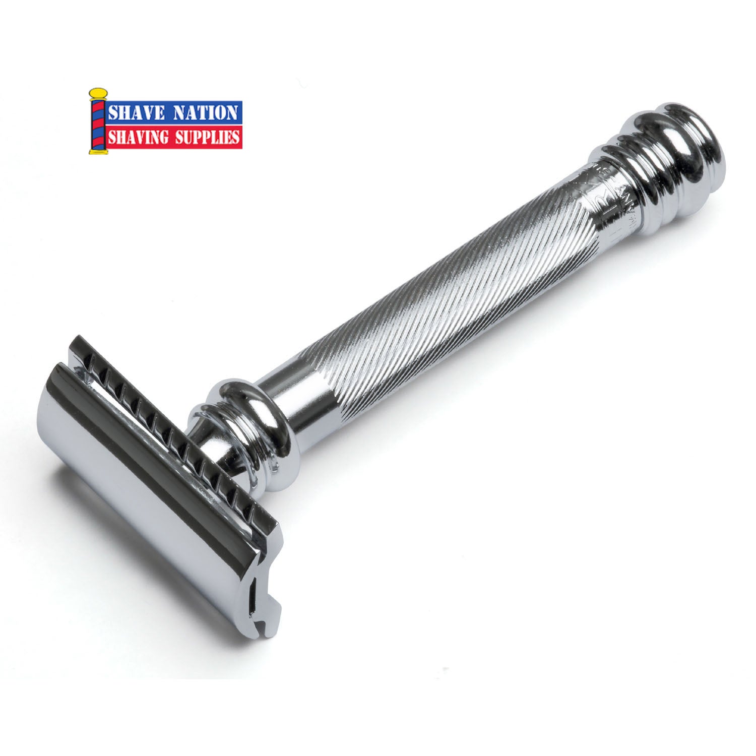 Merkur 38B 38C Safety Razor - Heavy Duty Flat Bar Chrome or Black Handle for Men's Wet Shaving - Perfect for Travel & Daily Grooming Routine