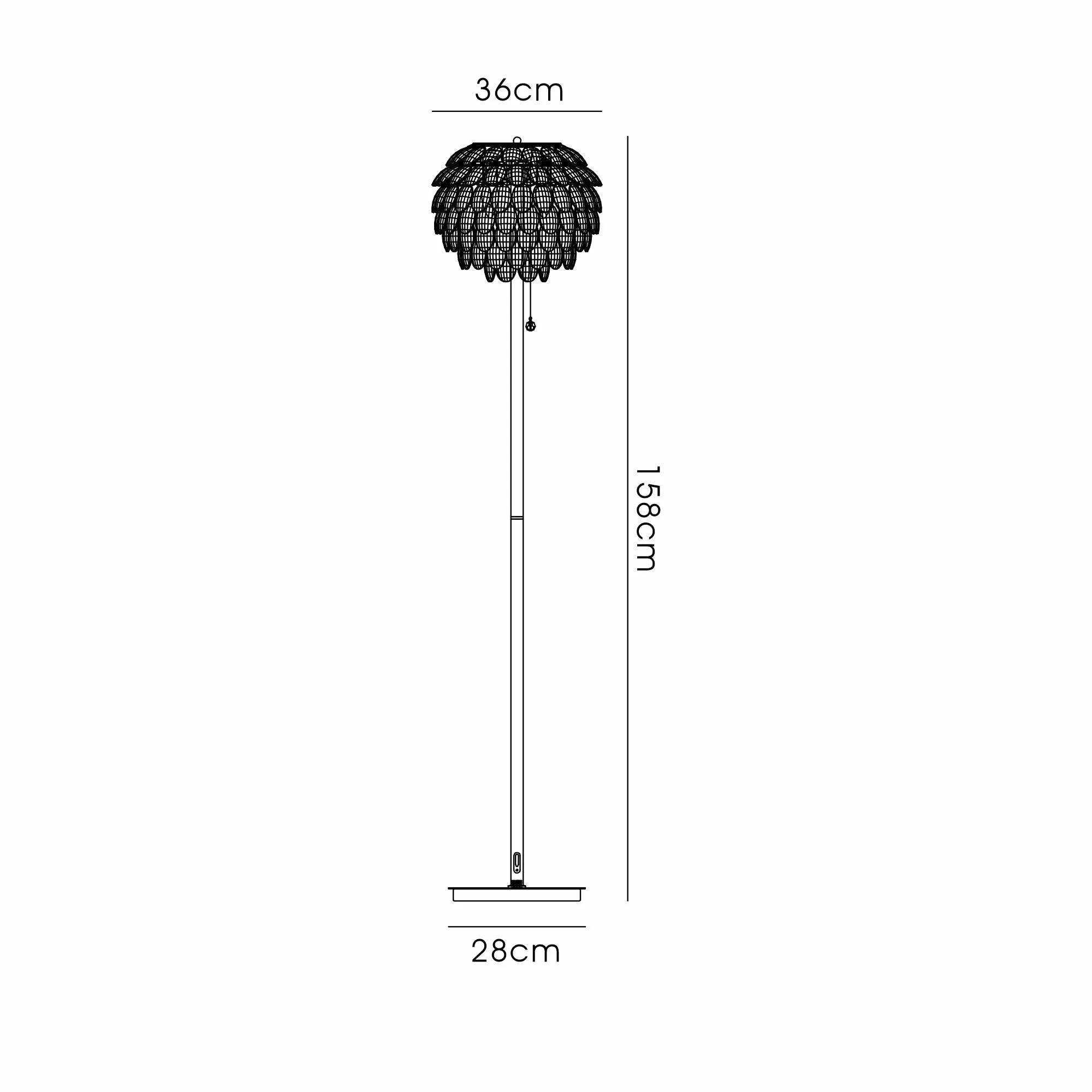 Modern Consten 3-Light E14 Floor Lamp - Adjustable Brightness for Living Room, Bedroom, or Office Lighting