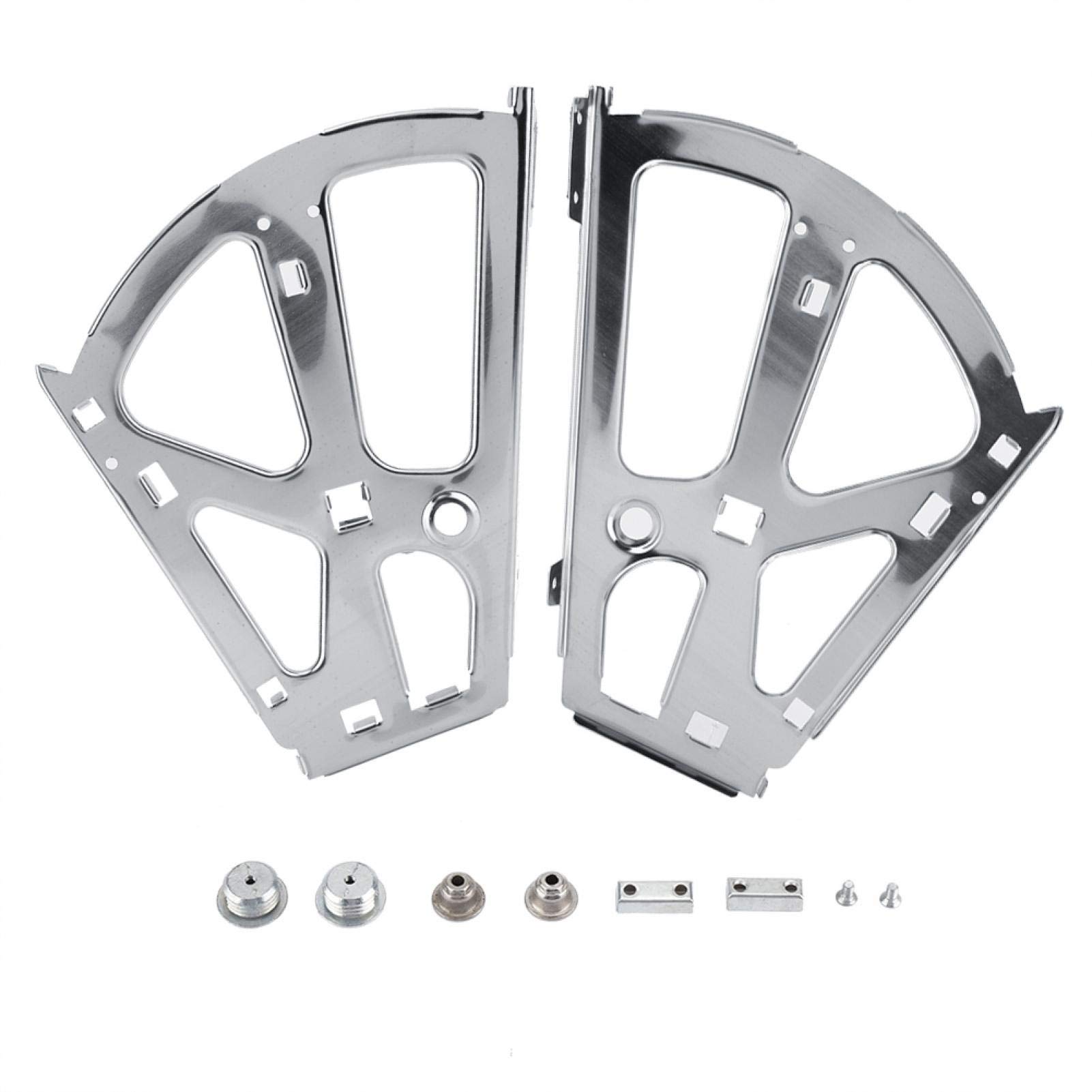 2Pcs Stainless Steel Cabinet Hinges - Heavy Duty Drawer Hinge Shoes for Kitchen Cabinets, Wardrobes & Furniture - Durable Replacement Hardware for Smooth Door Movement (Perfect for Kitchen Renovation & Living Room Storage)
