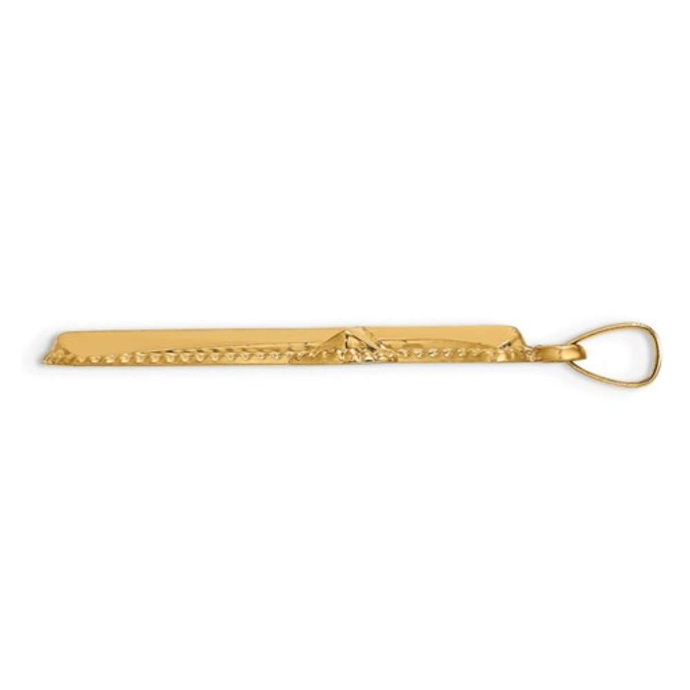 14K Yellow Gold Budded Beaded Edge Cross Pendant Necklace - Religious Jewelry for Men & Women - Perfect for Baptism, Confirmation, and Spiritual Gifts